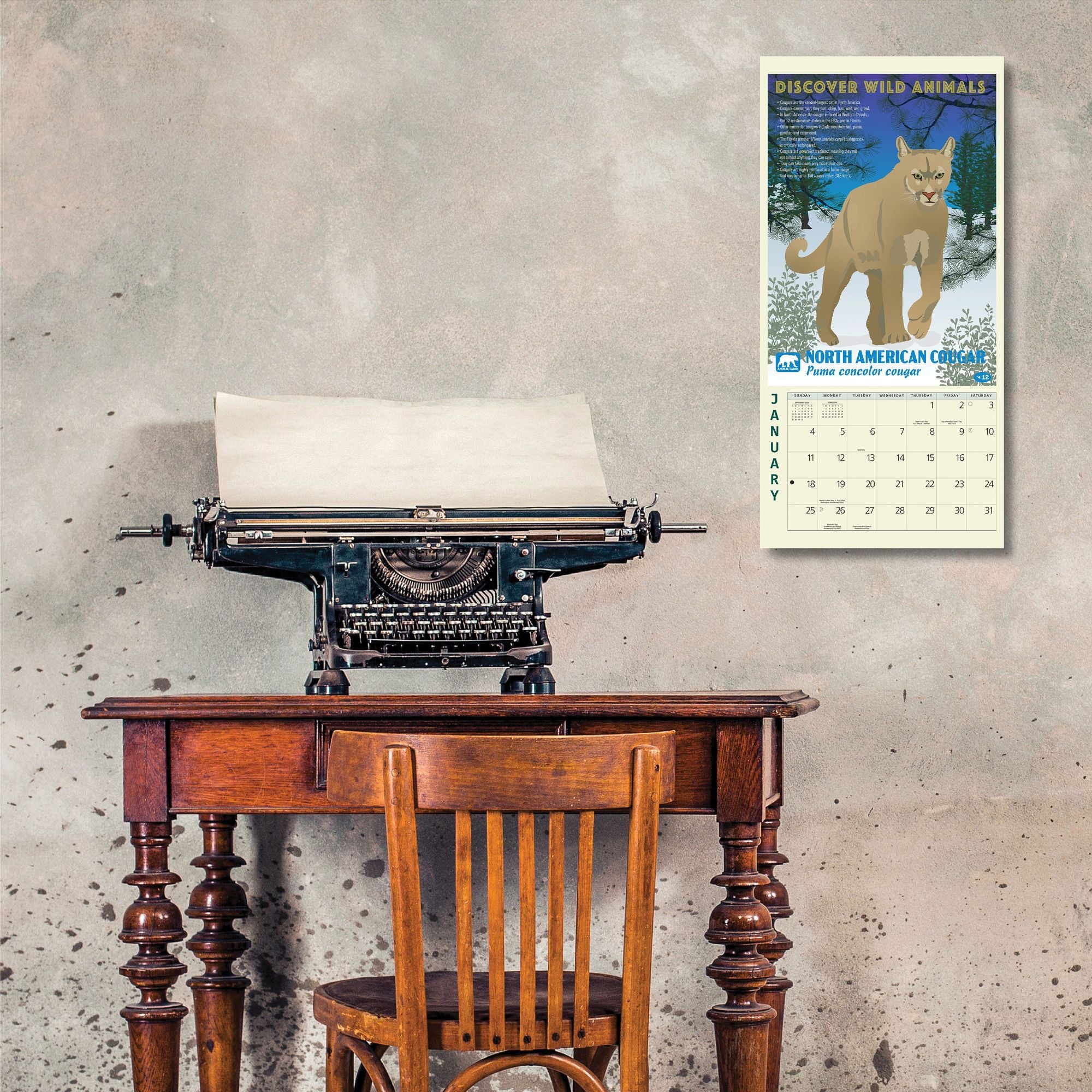 2026 American Wildlife Mini Wall Calendar