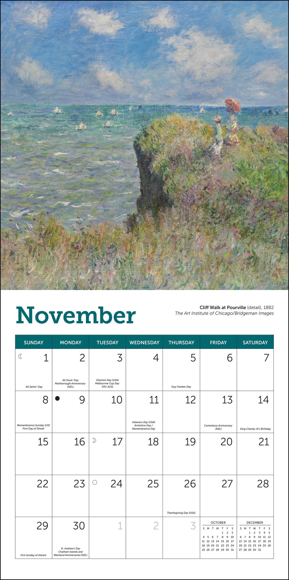 2026 Monet Mini Wall Calendar