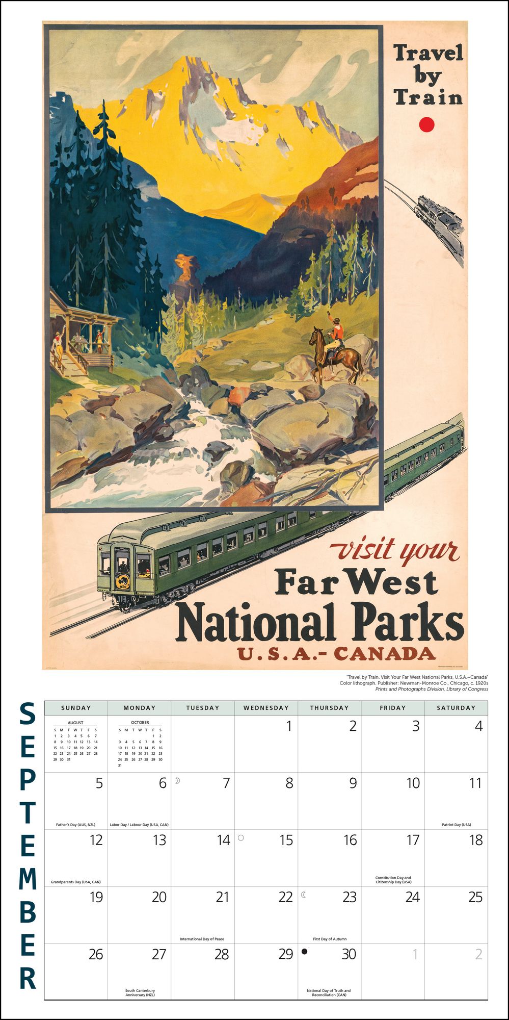 2027 Travel Posters Wall Calendar