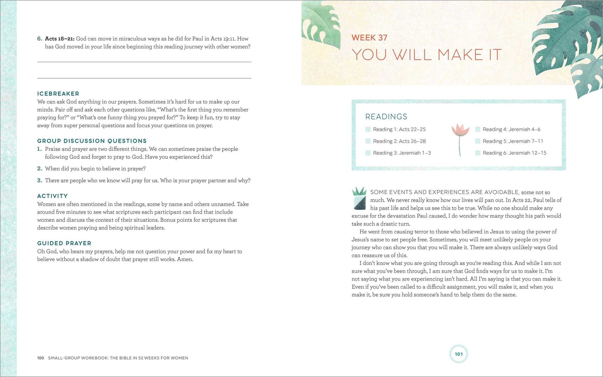 Small Group Workbook: The Bible in 52 Weeks for Women: A Yearlong Bible Study Companion