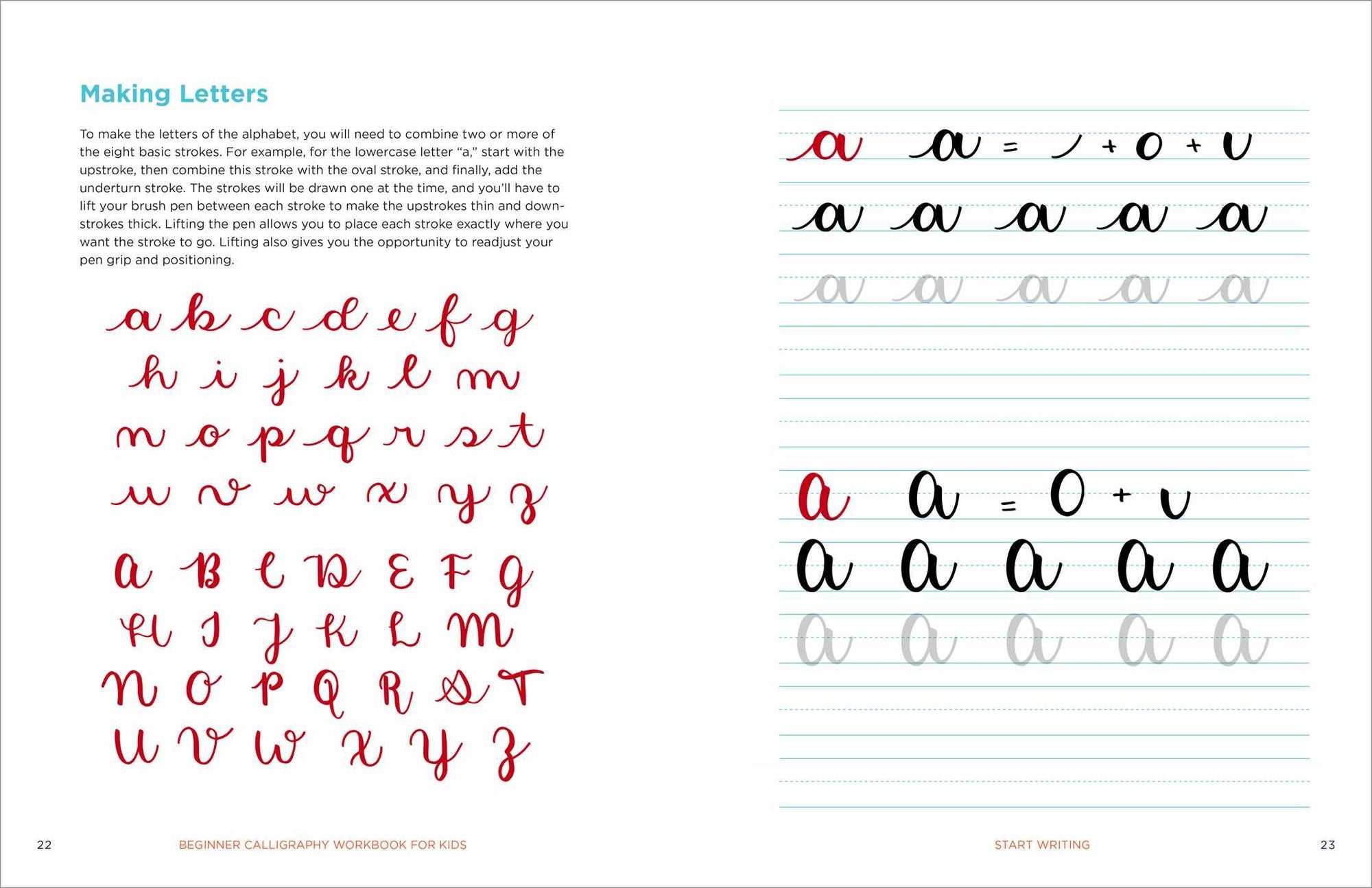 Beginner Calligraphy Workbook for Kids: Easy, Step-by-Step Practice