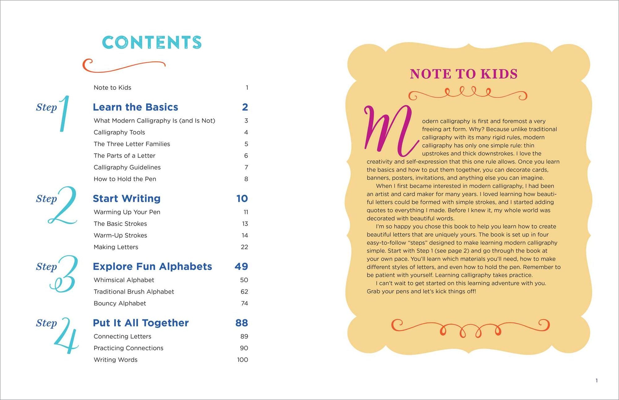Beginner Calligraphy Workbook for Kids: Easy, Step-by-Step Practice