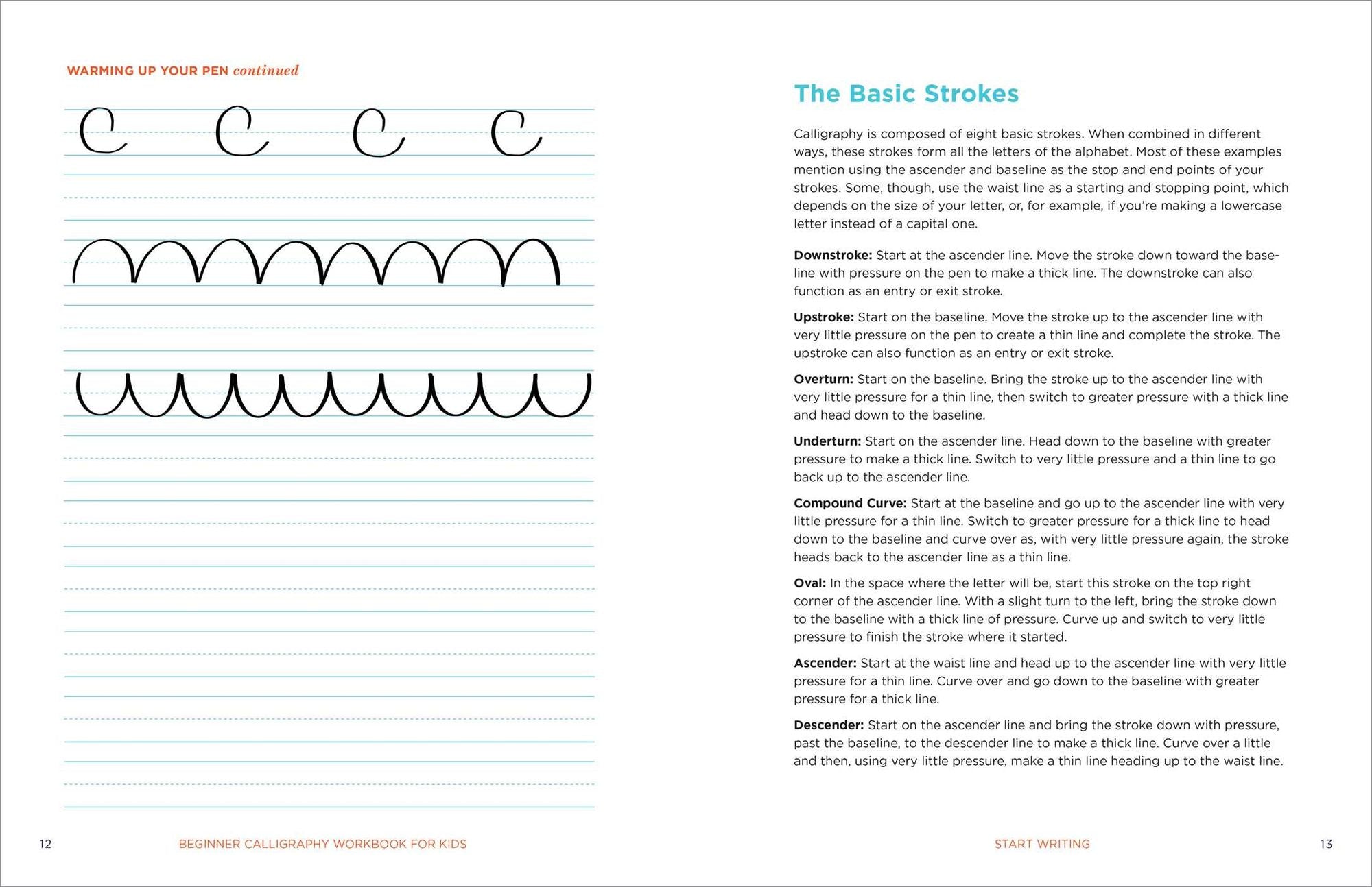 Beginner Calligraphy Workbook for Kids: Easy, Step-by-Step Practice