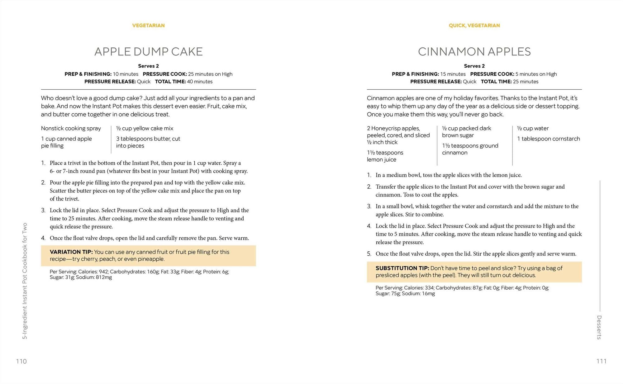 5-Ingredient Instant Pot Cookbook for Two