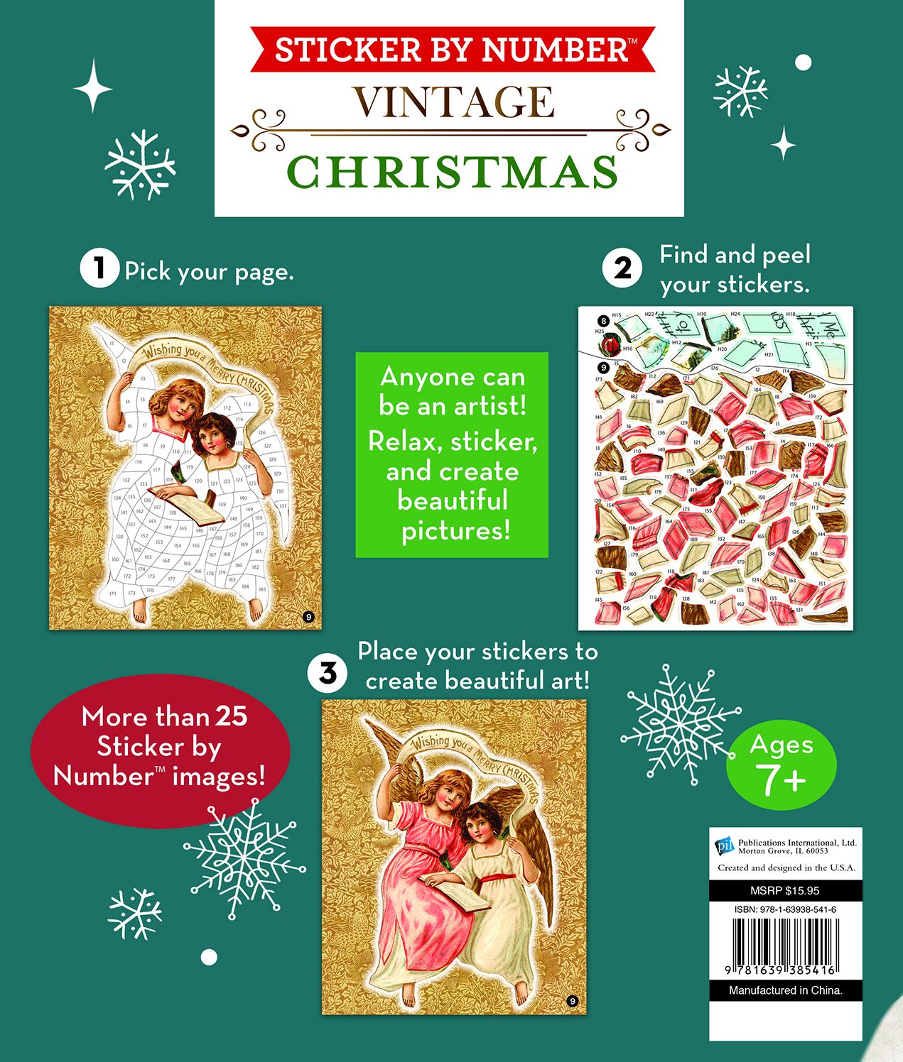 Sticker By Number Vintage Christmas