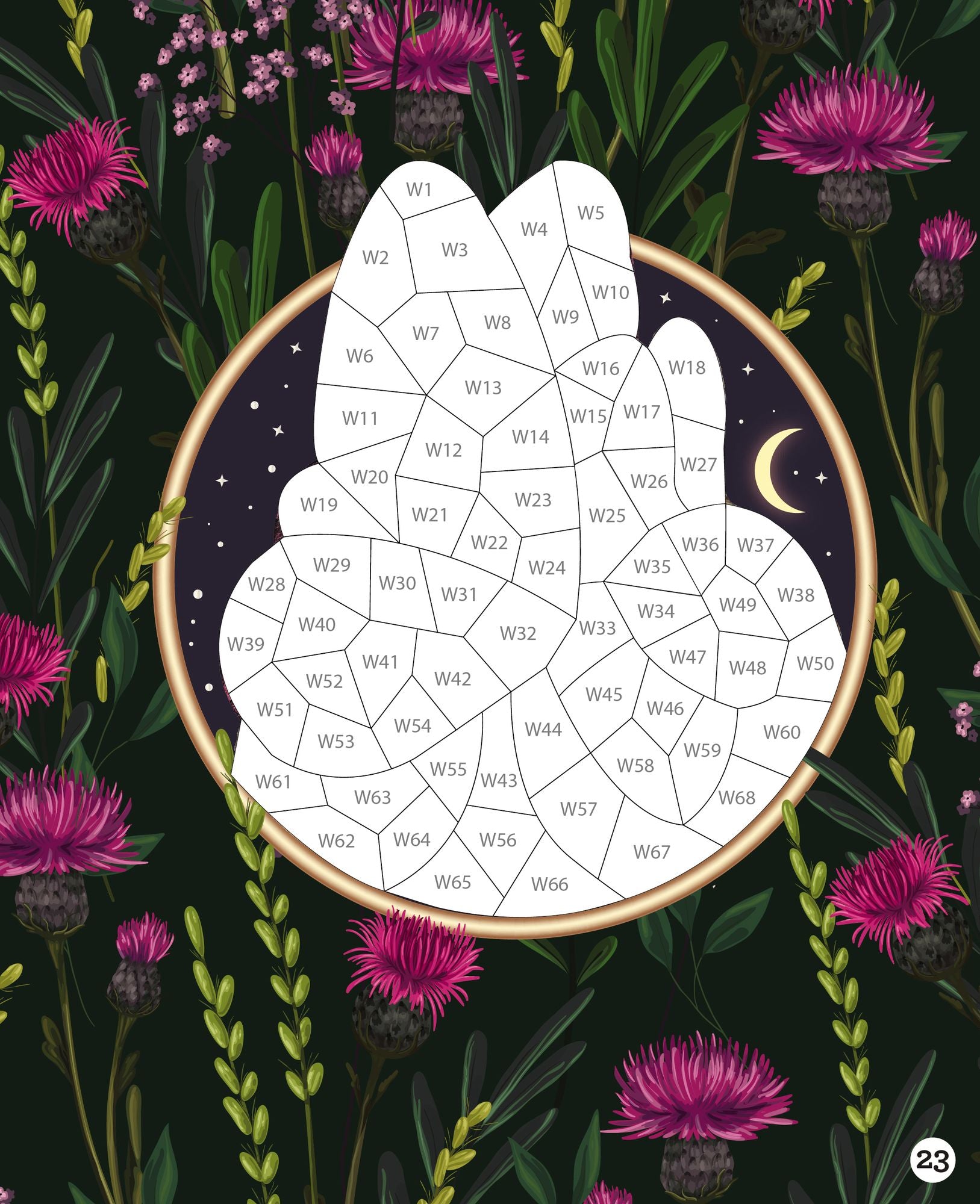 Sticker By Number Enchanted Forest