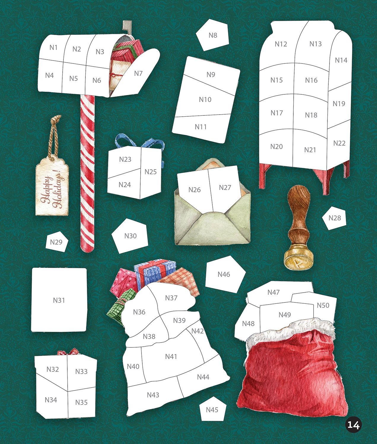 Sticker By Number Christmas Tree