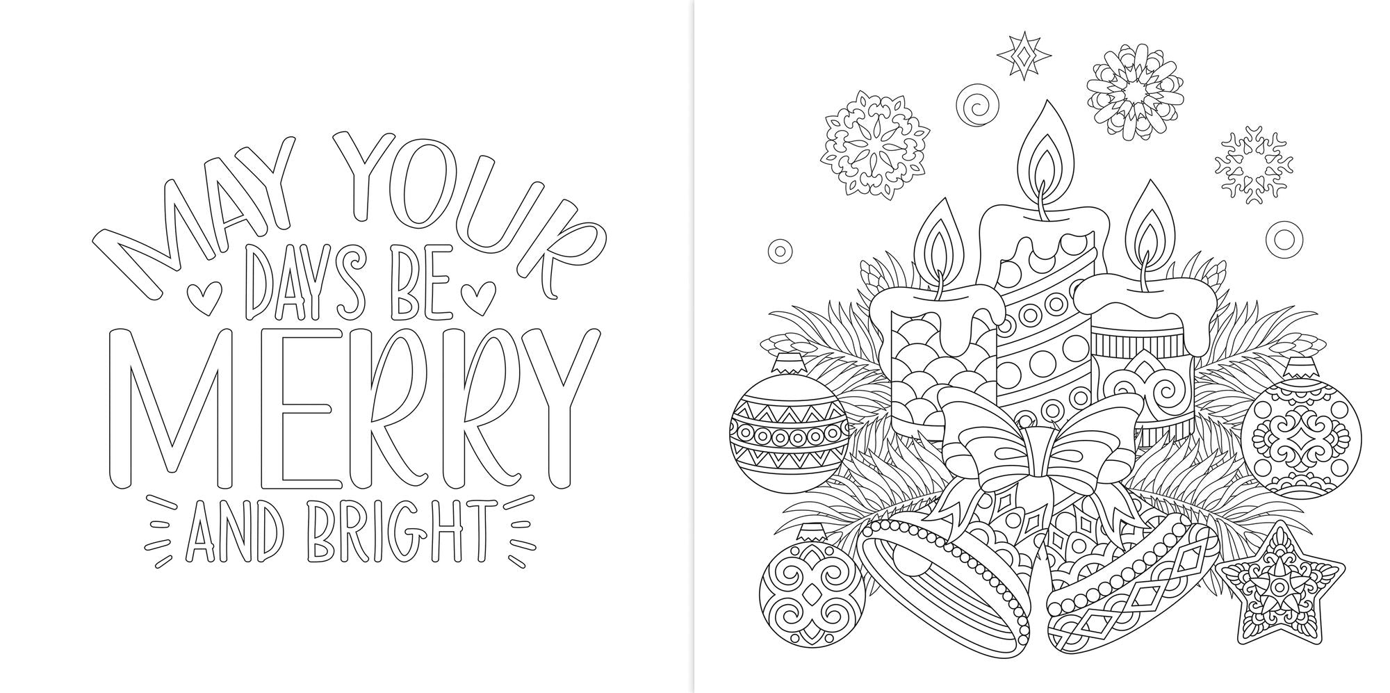 Christmas Santa's Sleigh Coloring