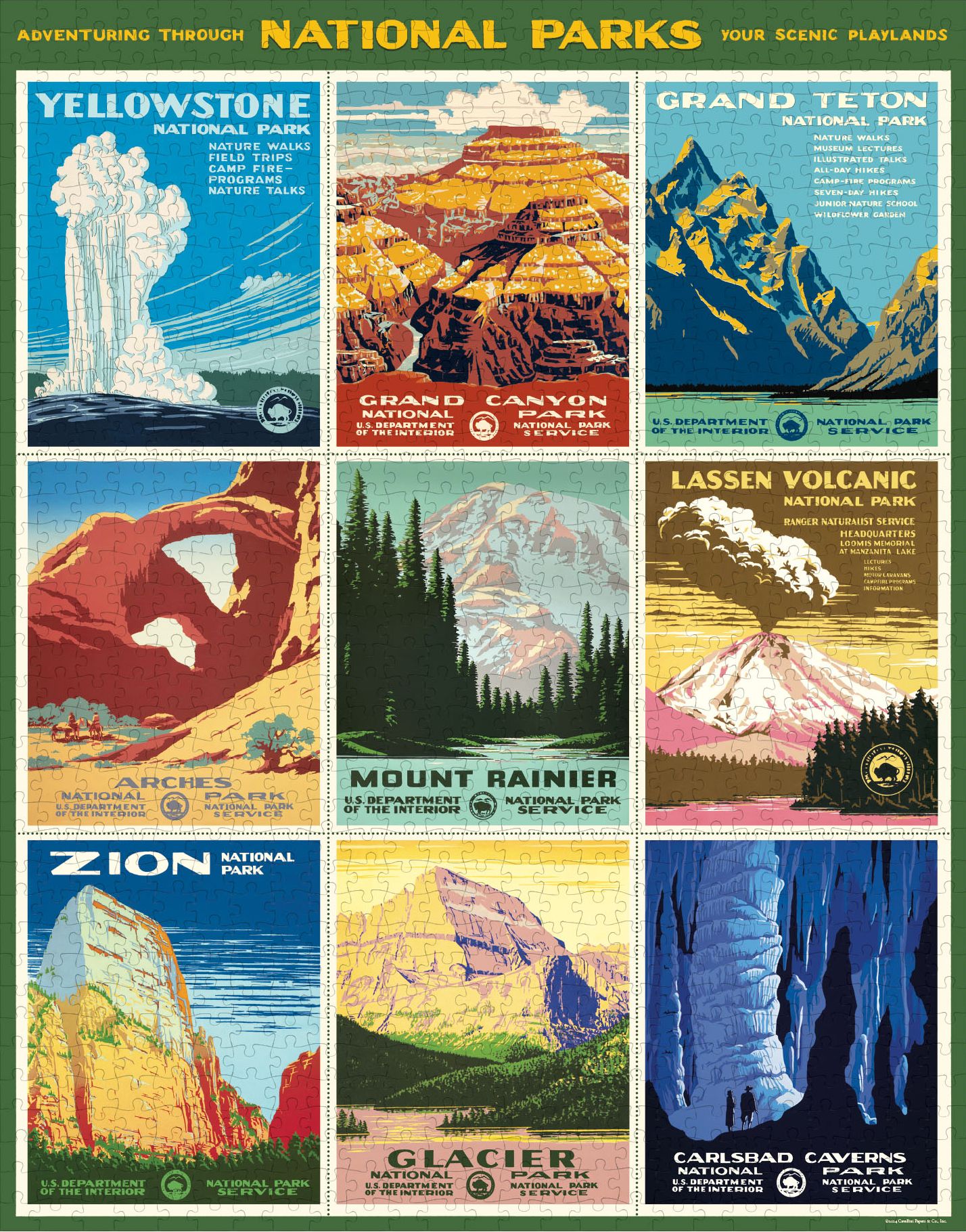 National Parks Poster 1000 Piece Puzzle