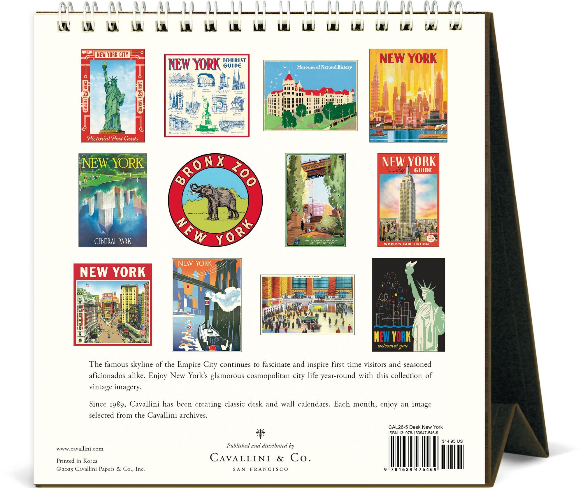 2026 Cavallini New York Desk Calendar