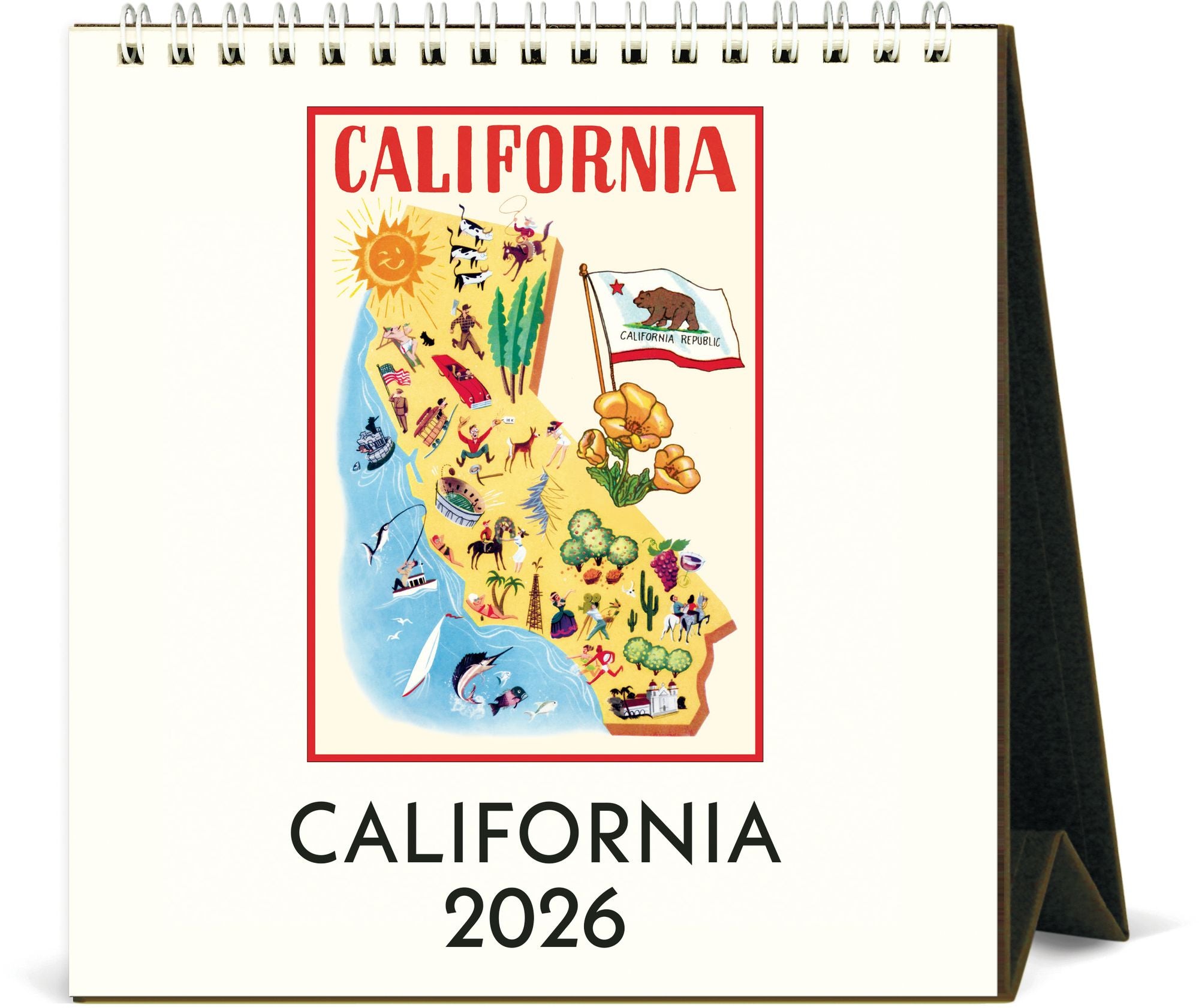2026 Cavallini California Desk Calendar