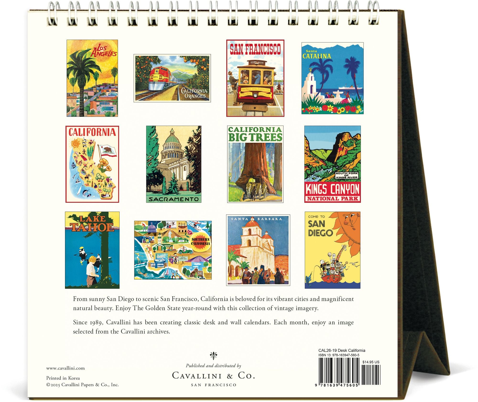 2026 Cavallini California Desk Calendar
