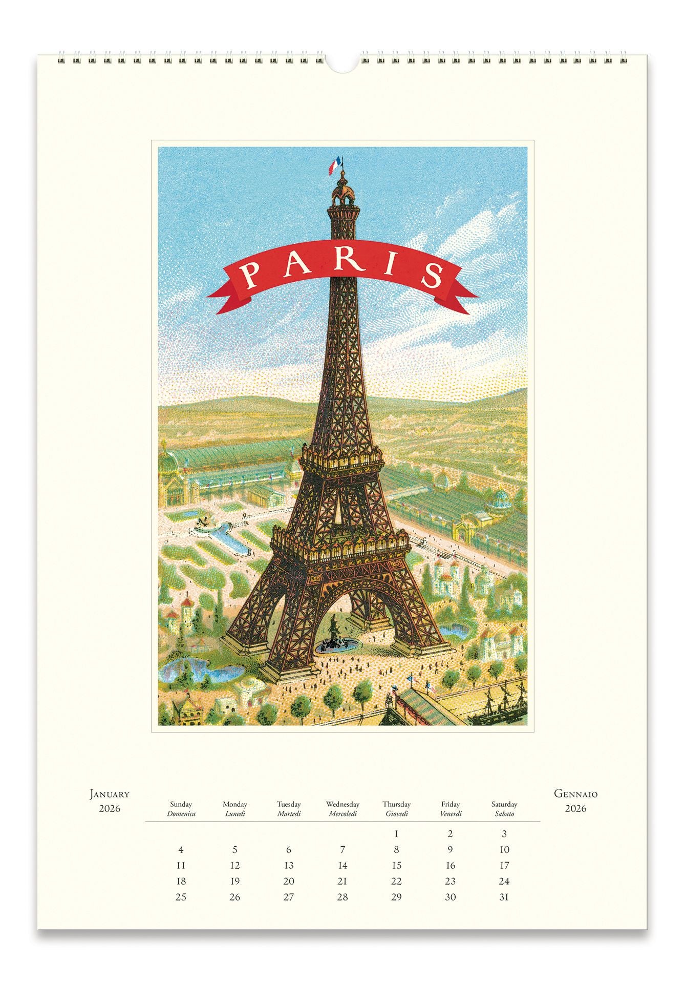 2026 Cavallini Paris Wall Calendar
