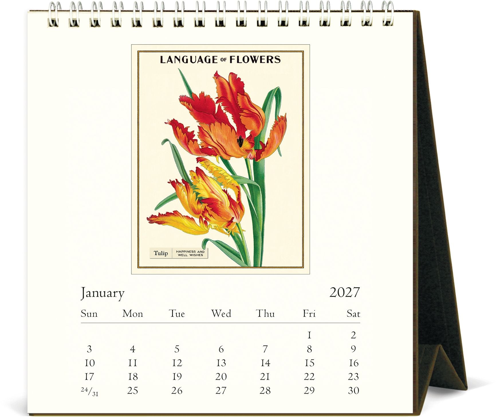 2027 Language of Flowers Desk Calendar