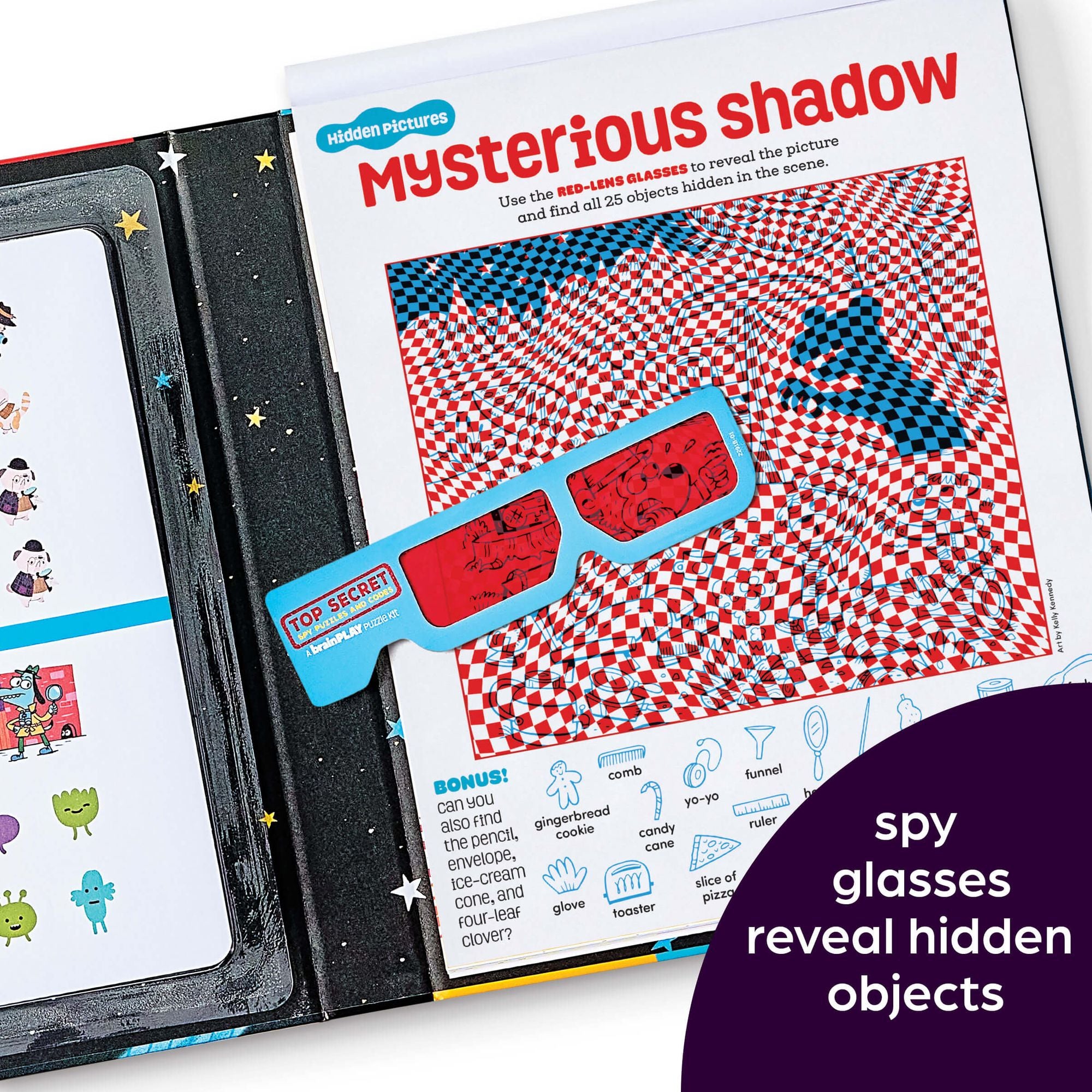 brainPLAY Top Secret Spy Puzzles and Codes: Puzzle Book Packed with Brain Teasers and Hidden Pictures Challenges for Kids 7 and Up