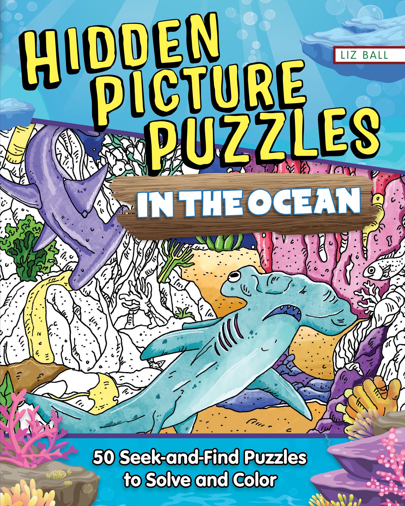 Hidden Picture Puzzles in the Ocean: 50 Seek-and-Find Puzzles to Solve and Color