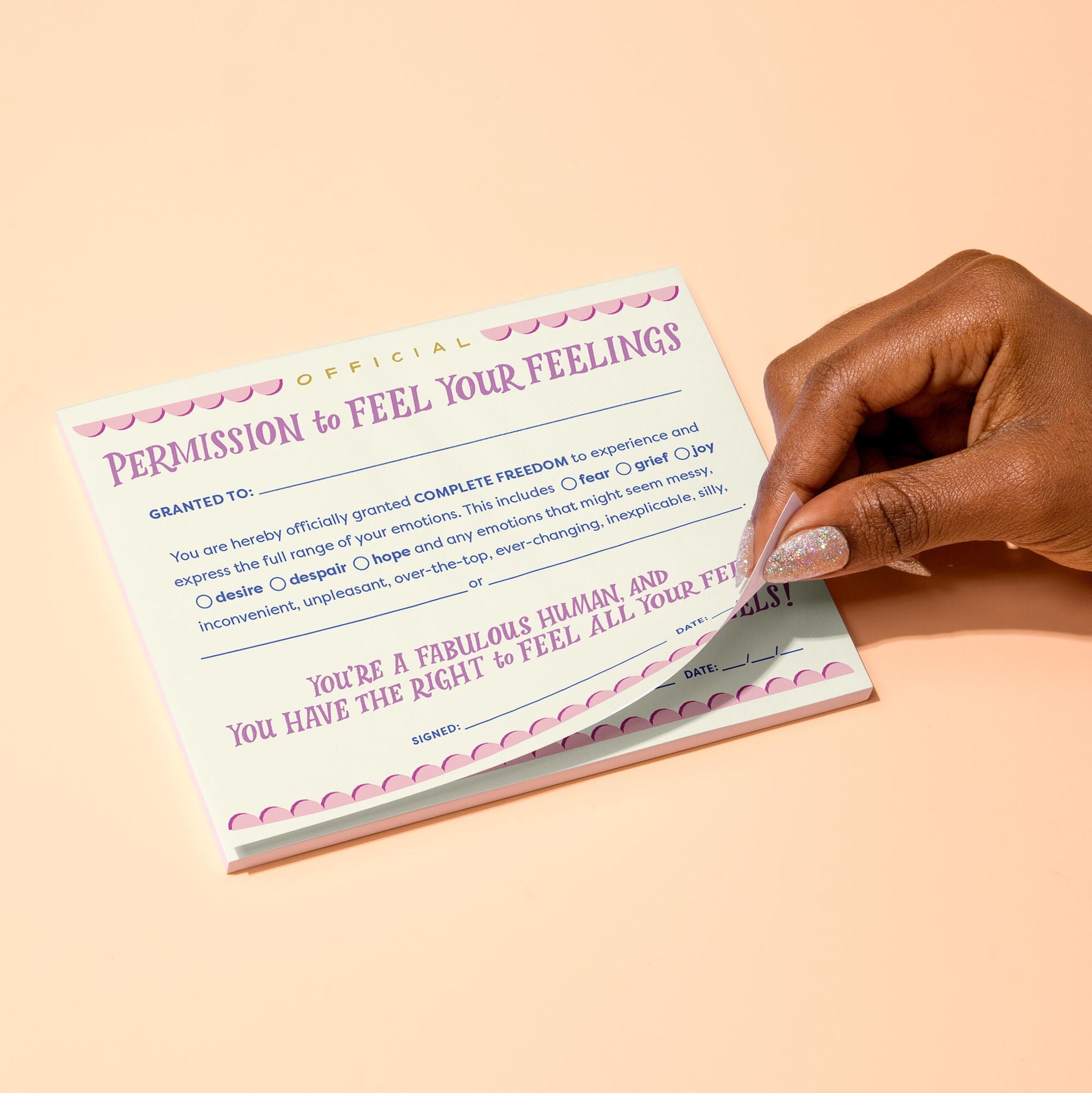 Permission to Feel Your Feelings Note Pad