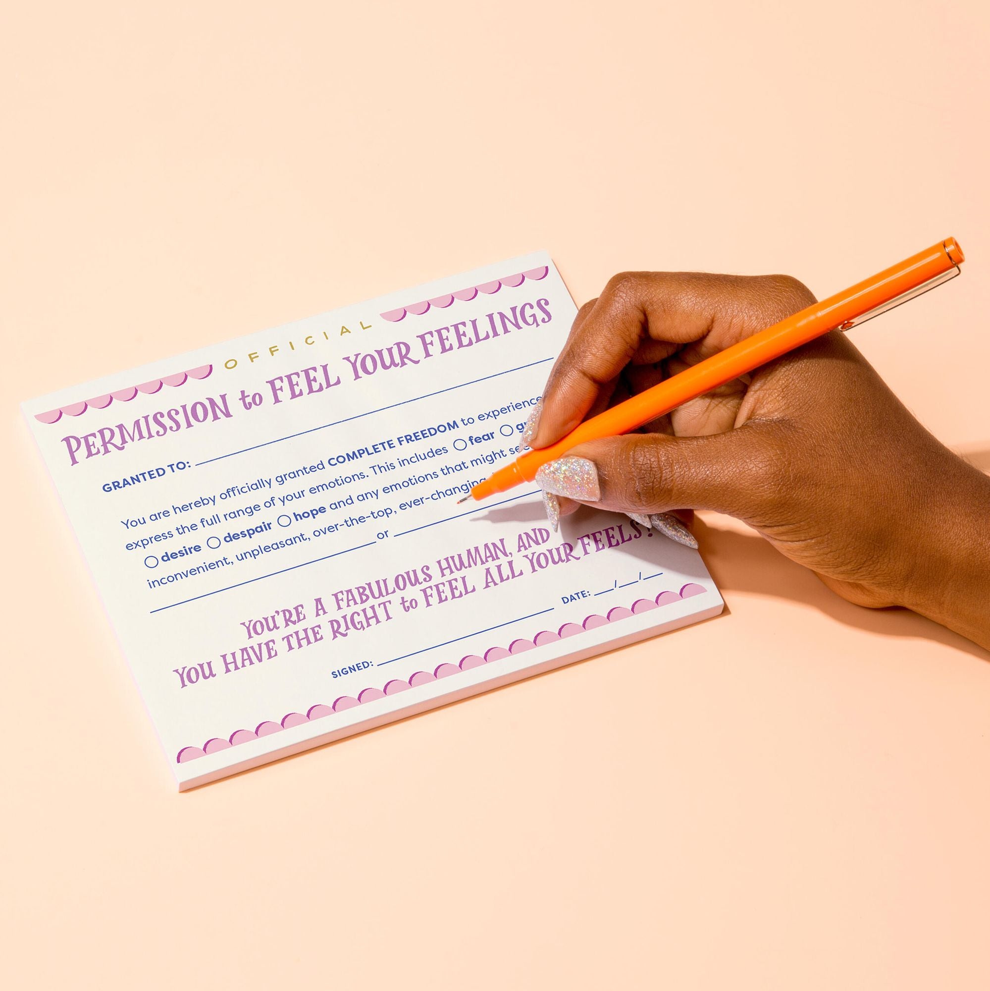 Permission to Feel Your Feelings Note Pad