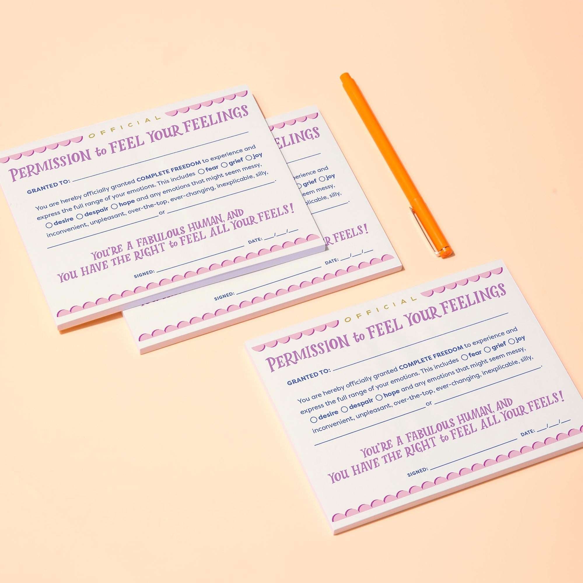 Permission to Feel Your Feelings Note Pad