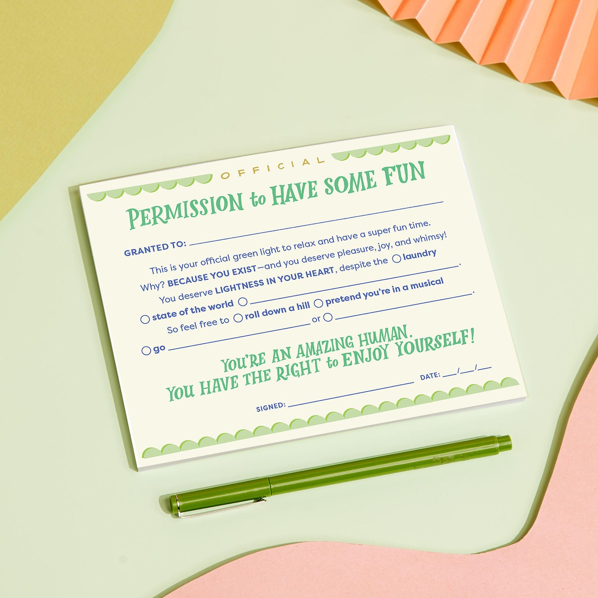 Permission to Have Some Fun Note Pad