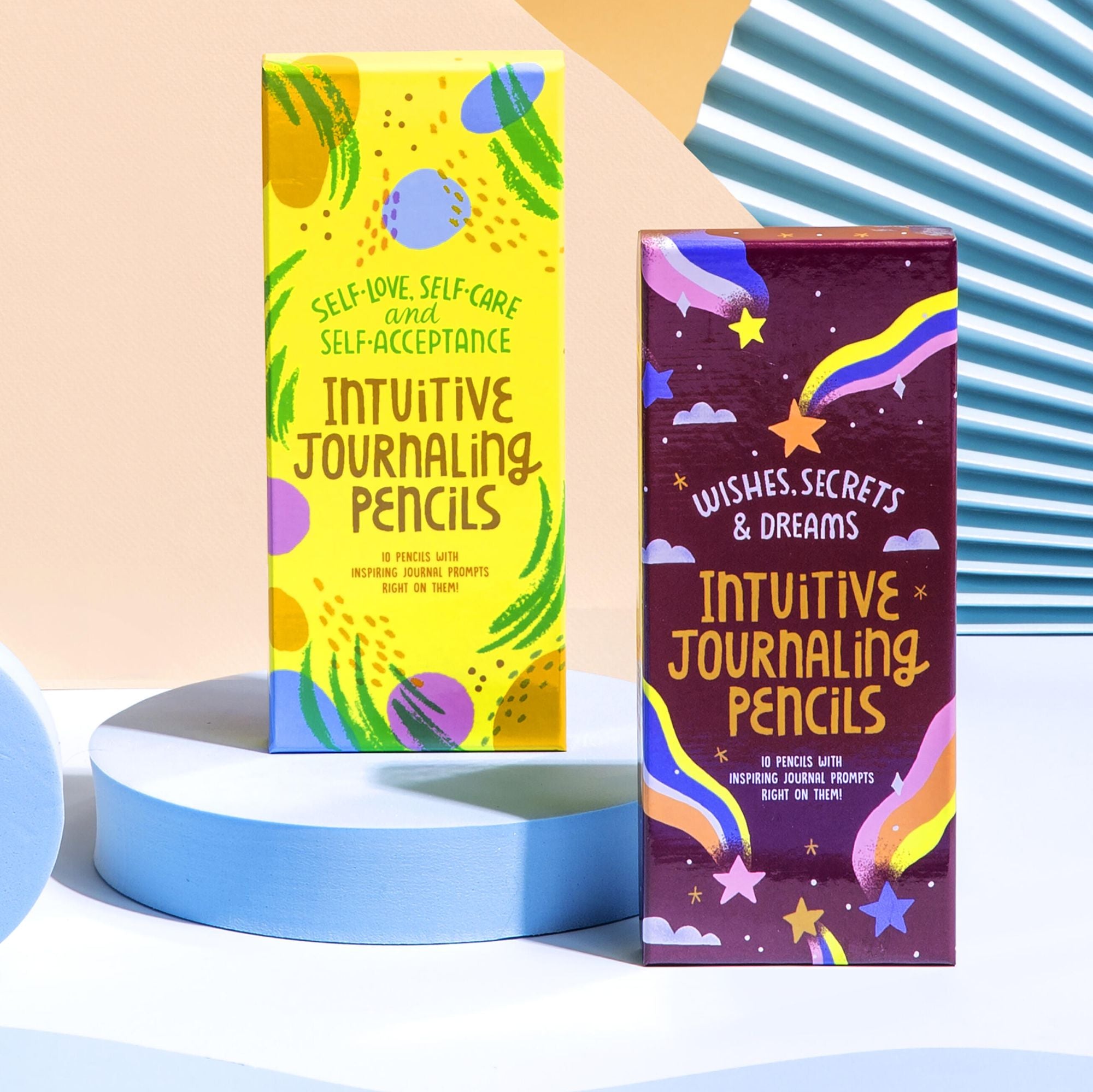 Intuitive Journaling Pencils: Wishes, Secrets, and Dreams Pencil Set, 10 Pencils with Journal Prompts