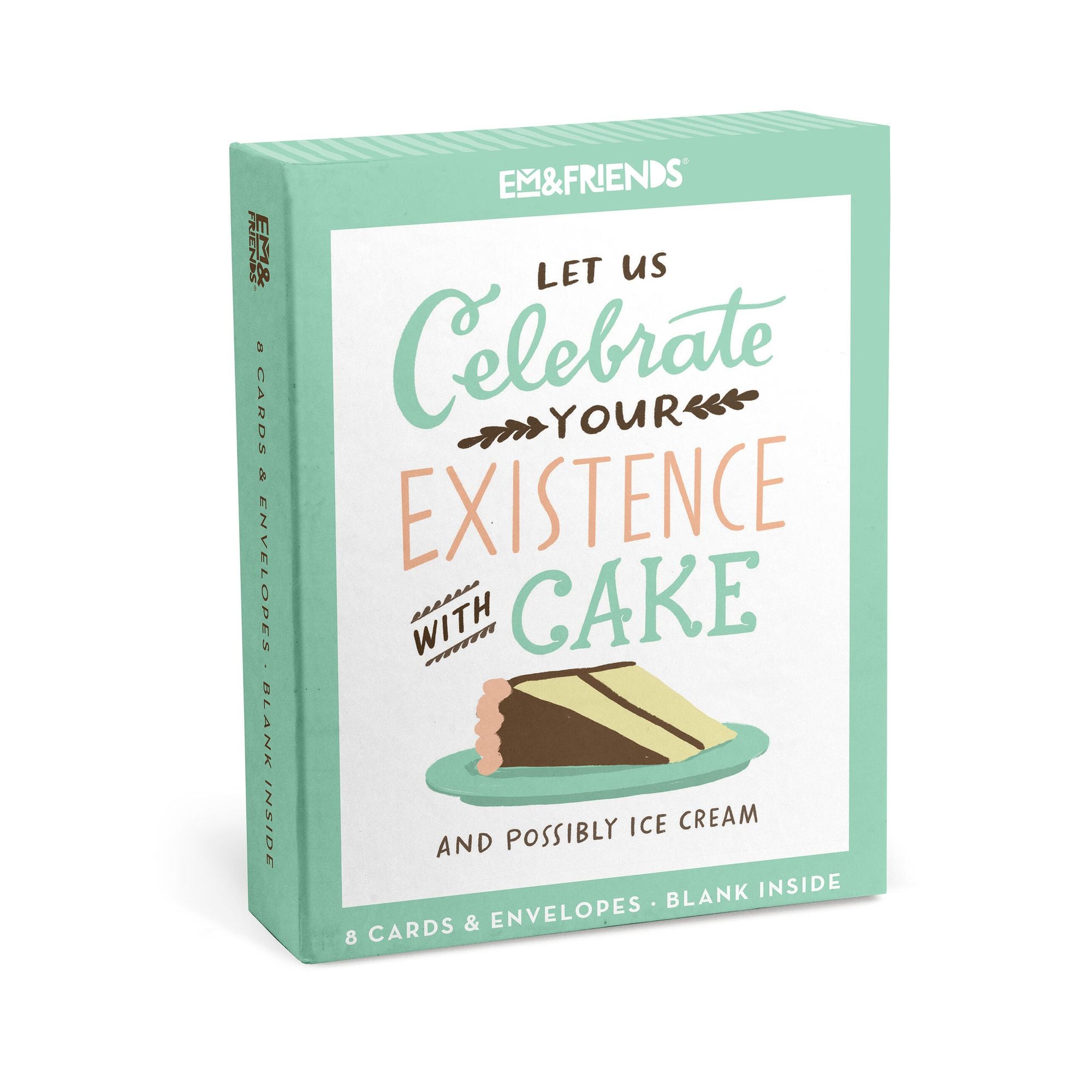 Celebrate With Cake Birthday Cards (Box of 8 Birthday Cards With Envelopes)