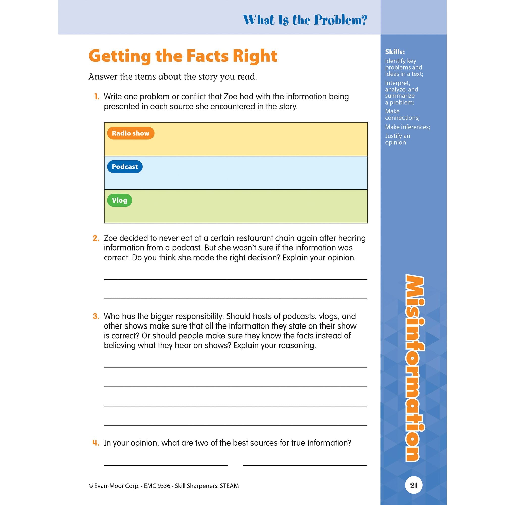 Skill Sharpeners: STEAM, Grade 6 Workbook