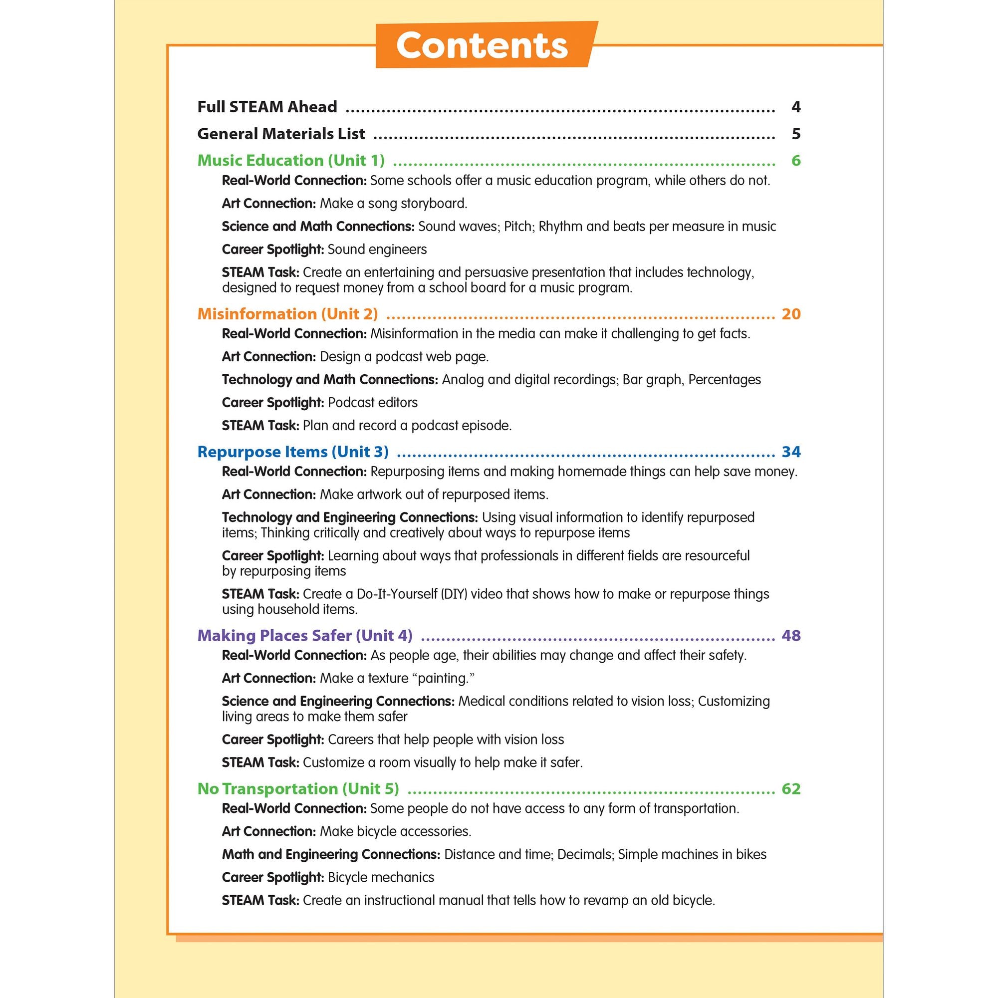 Skill Sharpeners: STEAM, Grade 6 Workbook