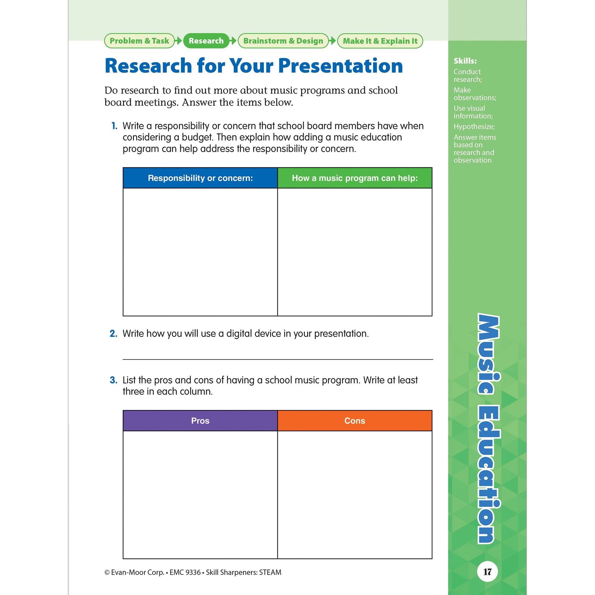 Skill Sharpeners: STEAM, Grade 6 Workbook