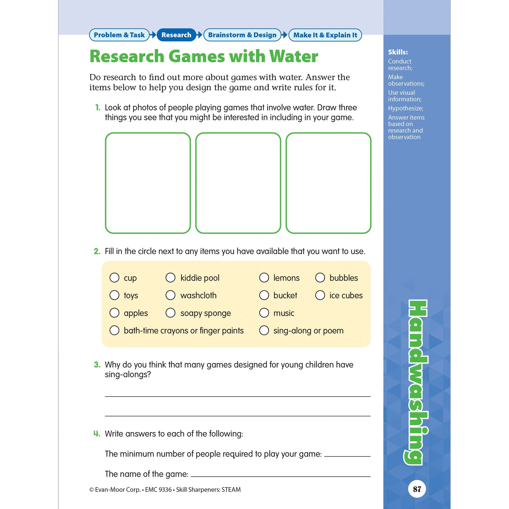 Skill Sharpeners: STEAM, Grade 6 Workbook