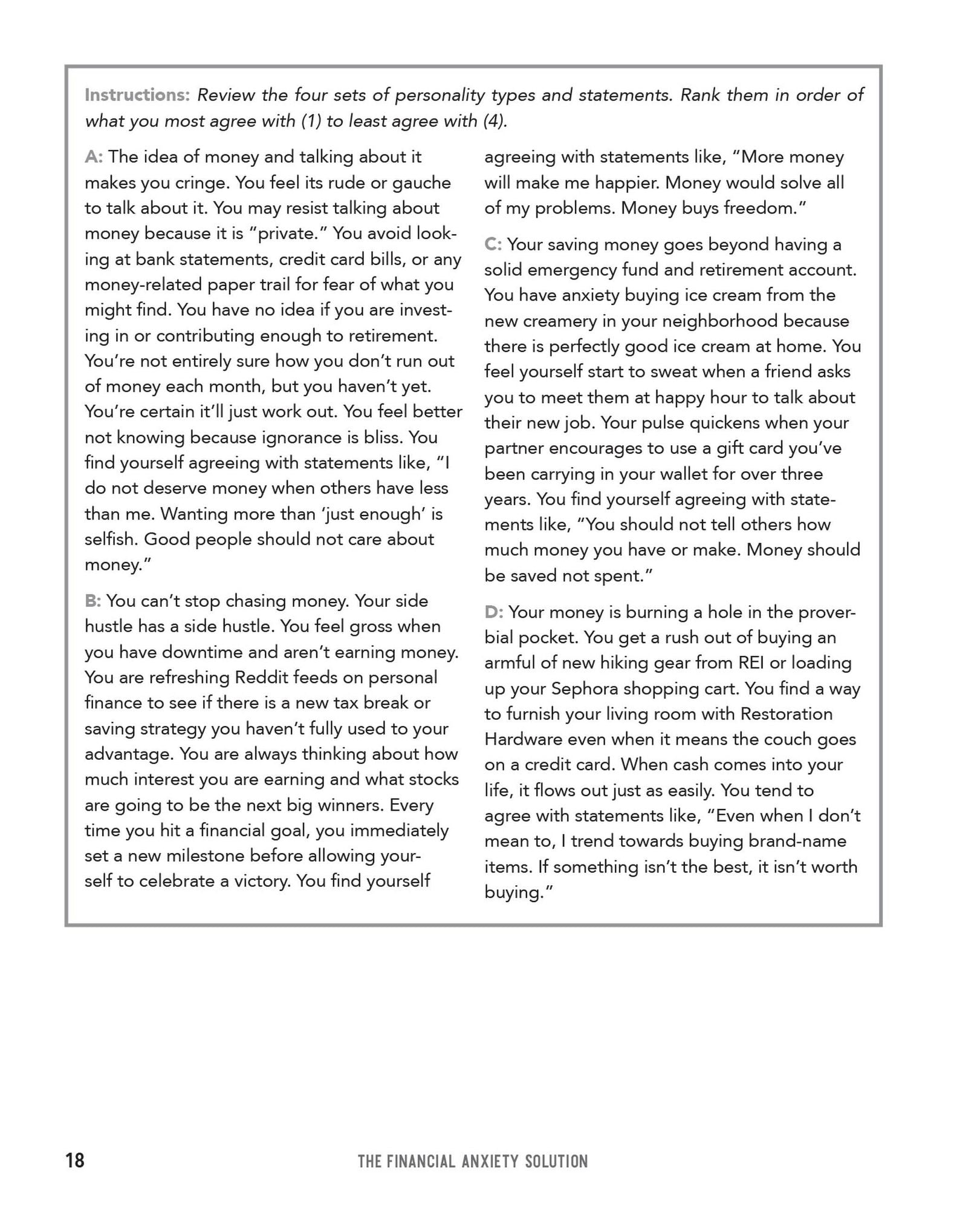 The Financial Anxiety Solution: A Step-by-Step Workbook to Stop Worrying about Money, Take Control of Your Finances, and Live a Happier Life