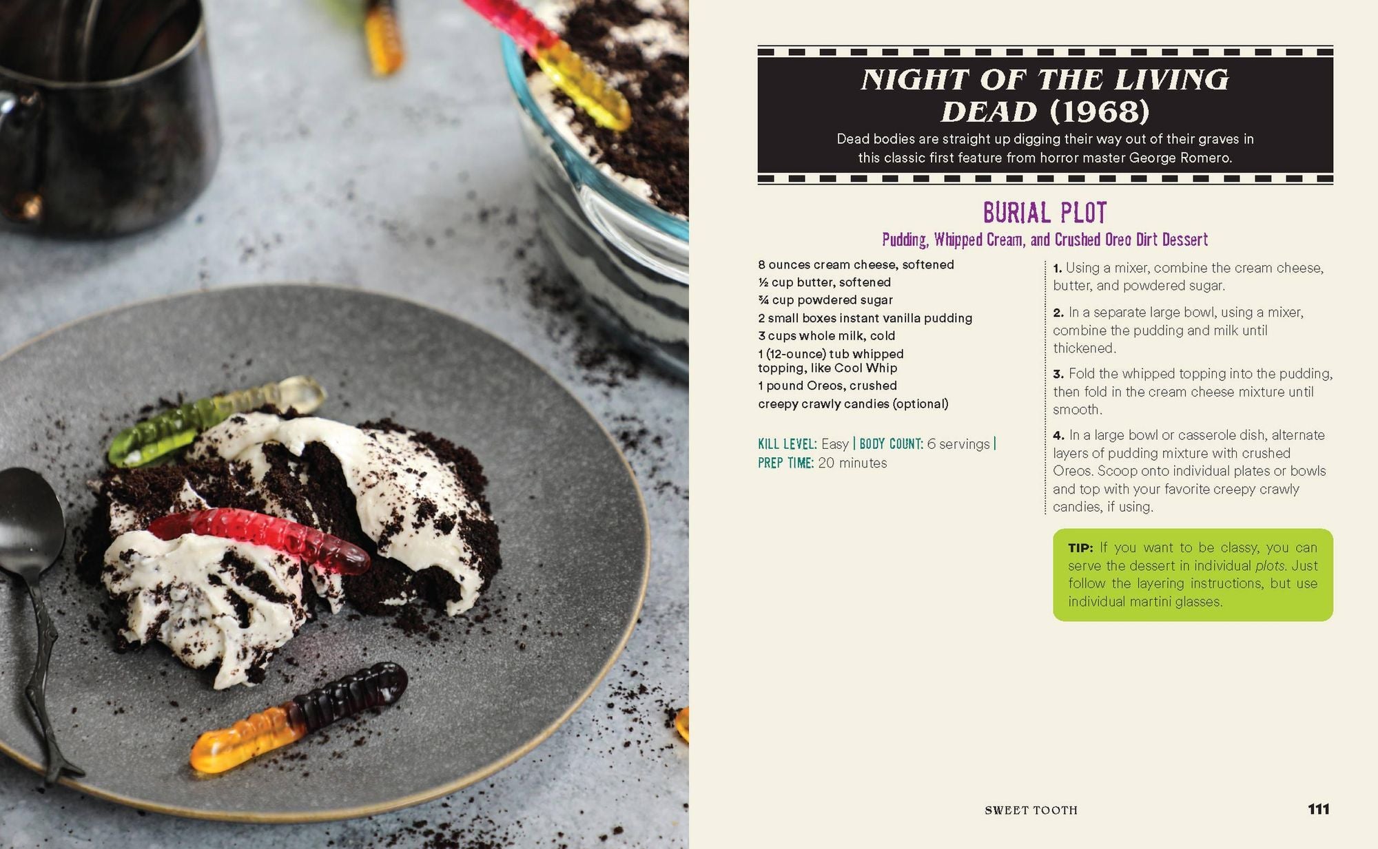 The Horror Movie Night Cookbook: 60 Deliciously Deadly Recipes Inspired by Iconic Slashers, Zombie Films, Psychological Thrillers, Sci-Fi Spooks, and More (Includes Halloween, Psycho, Jaws, The Conjuring, and More)