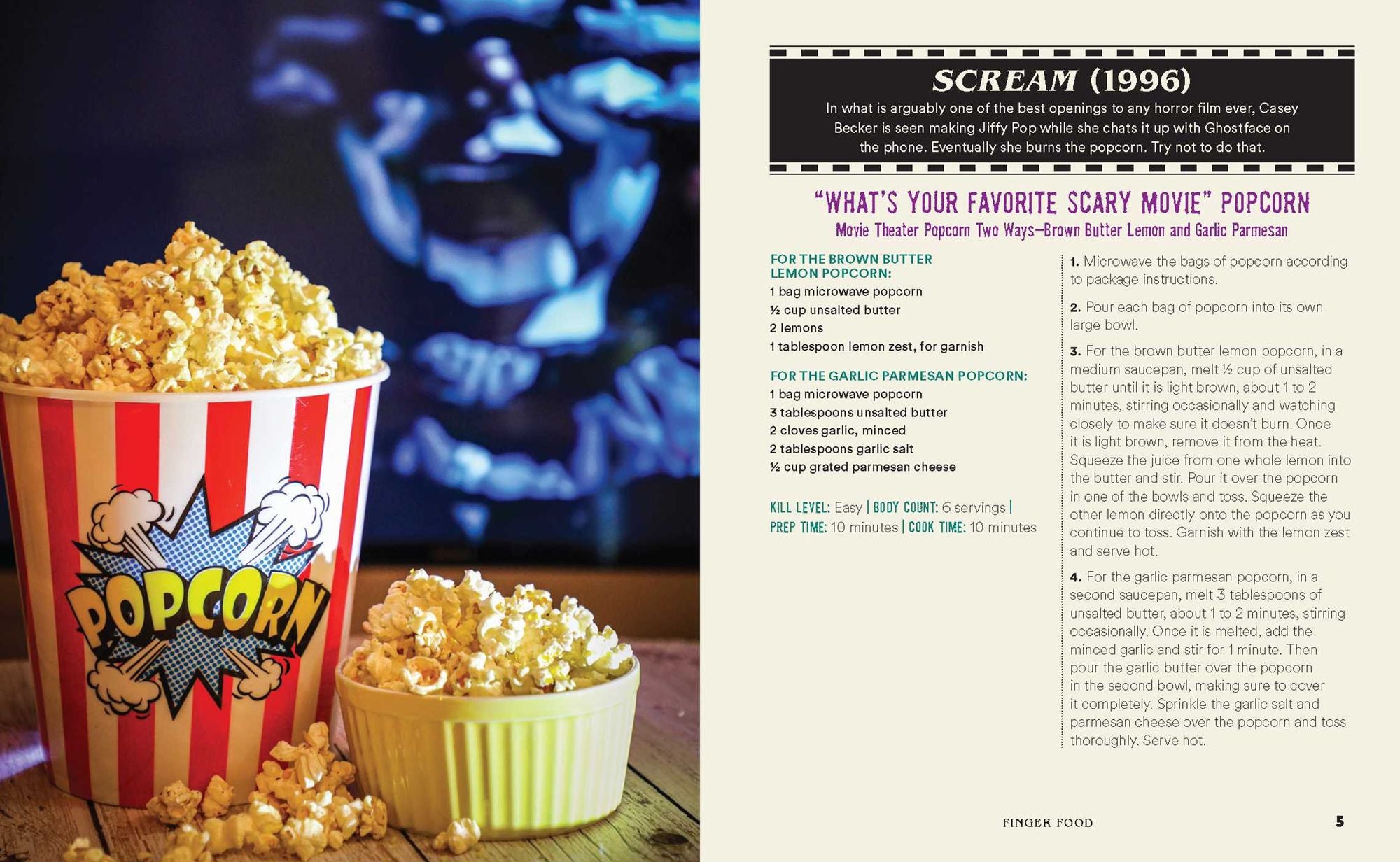The Horror Movie Night Cookbook: 60 Deliciously Deadly Recipes Inspired by Iconic Slashers, Zombie Films, Psychological Thrillers, Sci-Fi Spooks, and More (Includes Halloween, Psycho, Jaws, The Conjuring, and More)