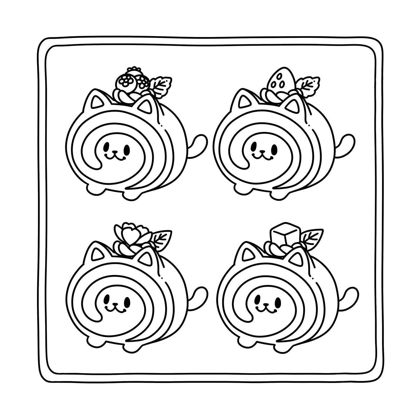 The Bumbleberry Hollows Coloring Book: Color Your Way Through Sweet Treats and Kawaii Characters