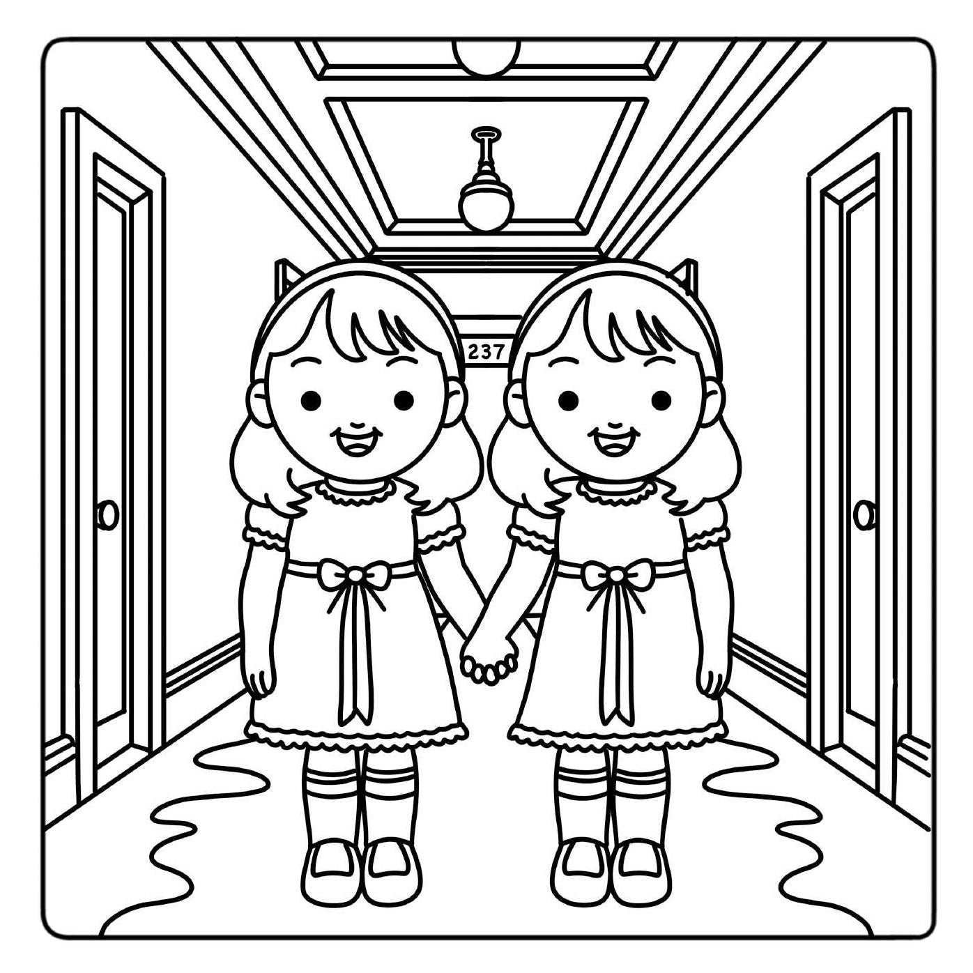 Cozy Horror Nights: A Parody Coloring Book: Cute Chibi Manga Meets Spooky Halloween Fun for Stress Relief & Relaxation