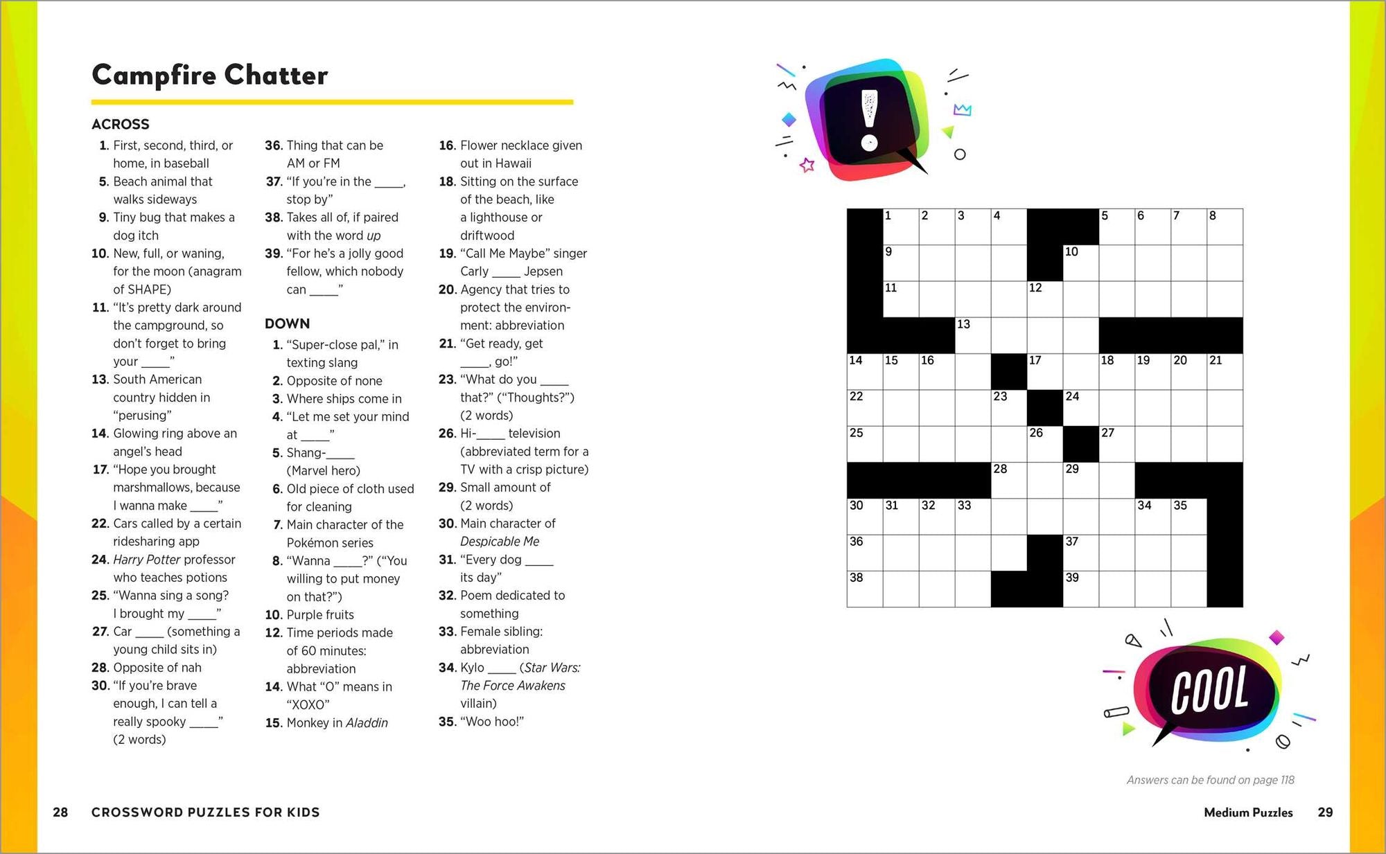 Crossword Puzzles for Kids: A Fun and Challenging Puzzle Book