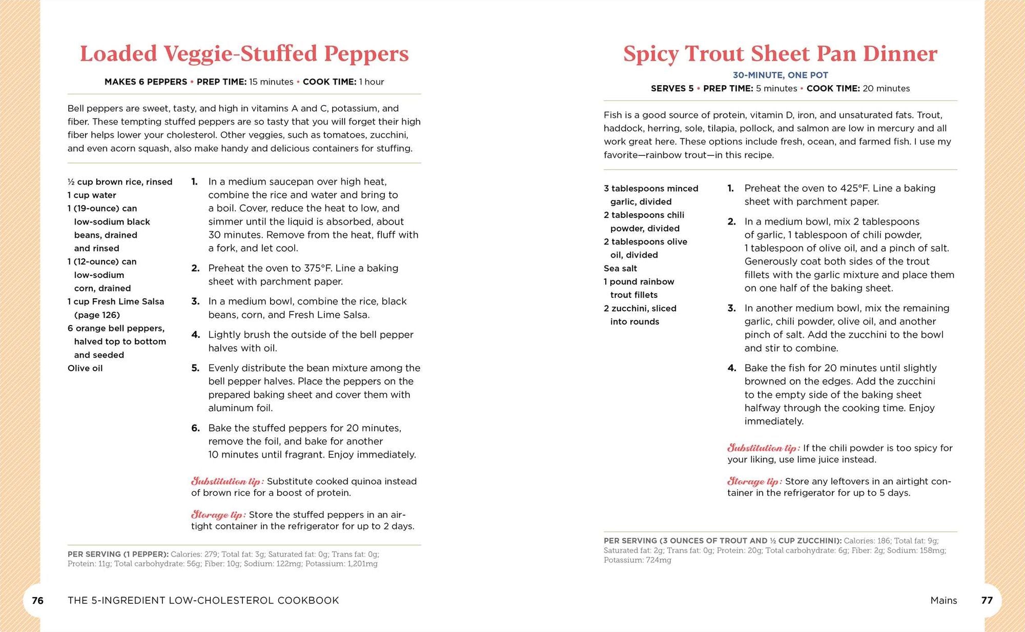 The 5-Ingredient Low-Cholesterol Cookbook: 85 Heart-Healthy Recipes