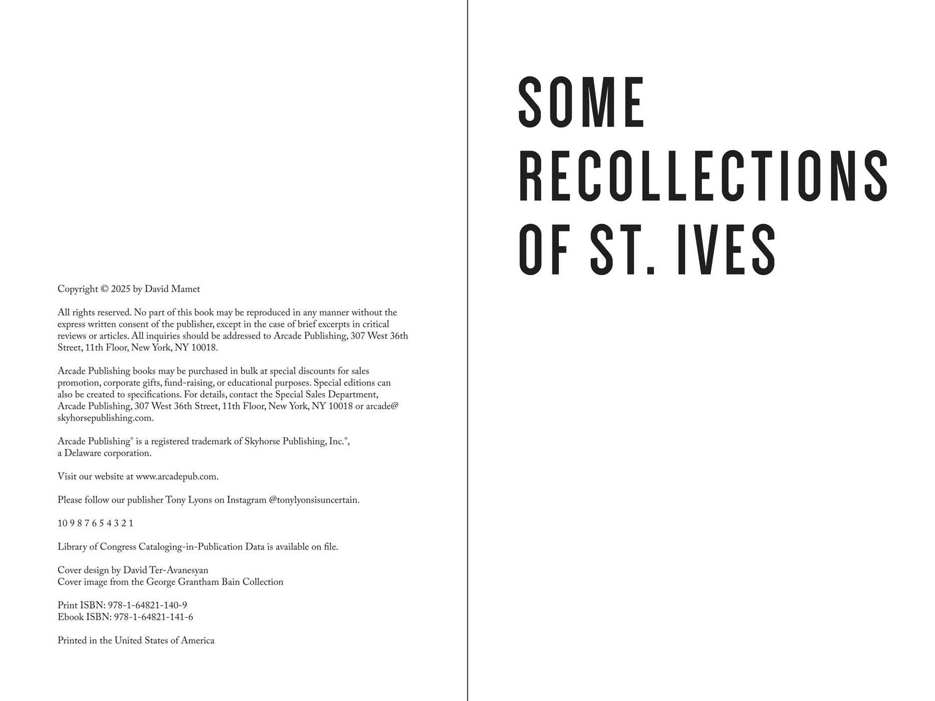 Some Recollections of St. Ives: A Novel