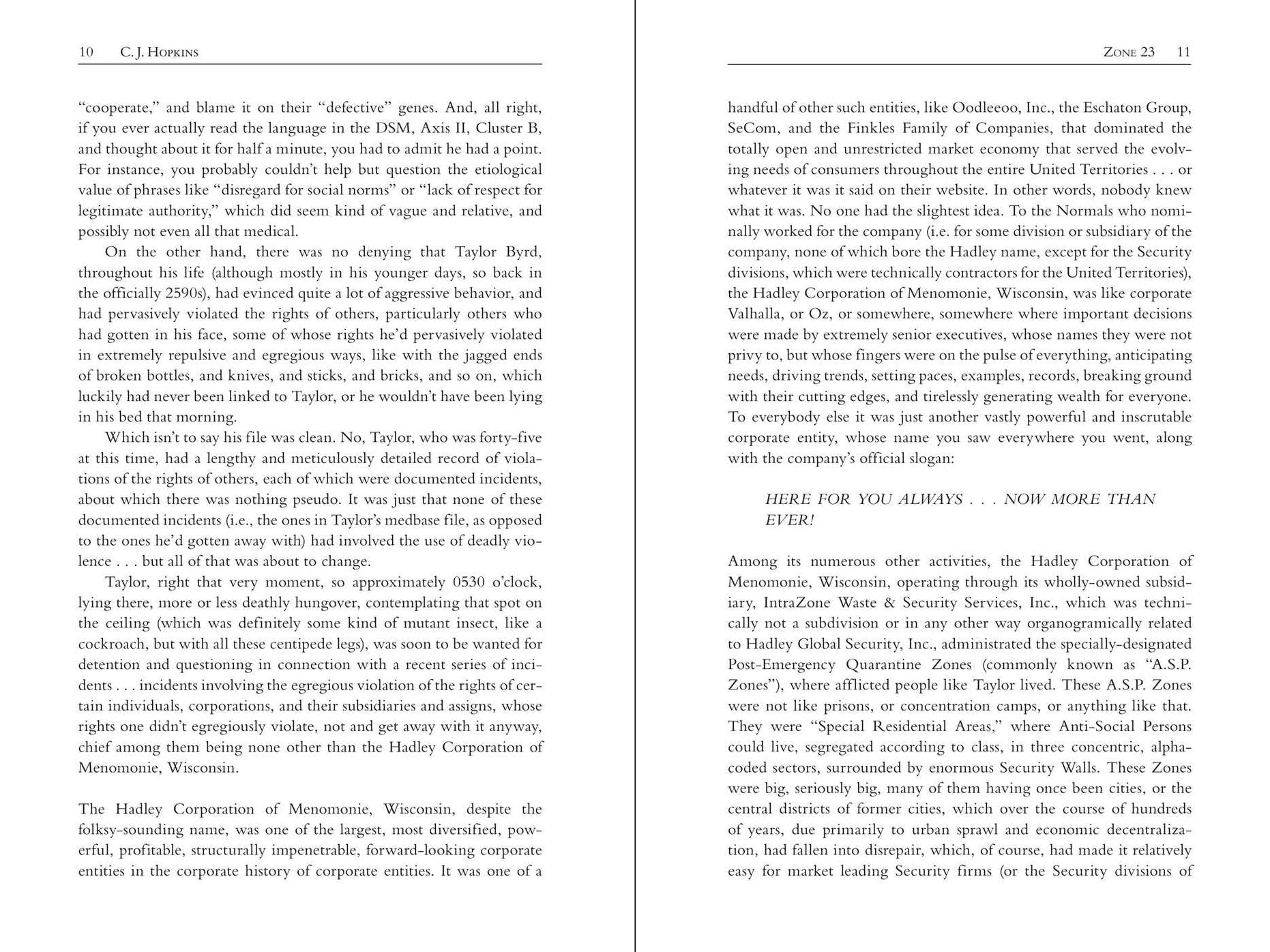 Zone 23: A Novel