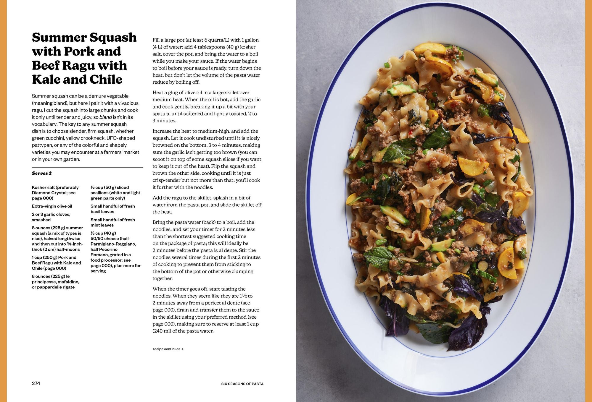 Six Seasons of Pasta: A New Way with Everyone's Favorite Food