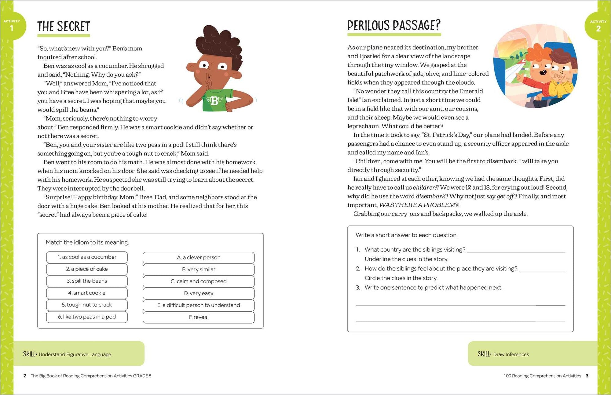 The Big Book of Reading Comprehension Activities, Grade 5: 100 Activities for After-School and Summer Reading Fun