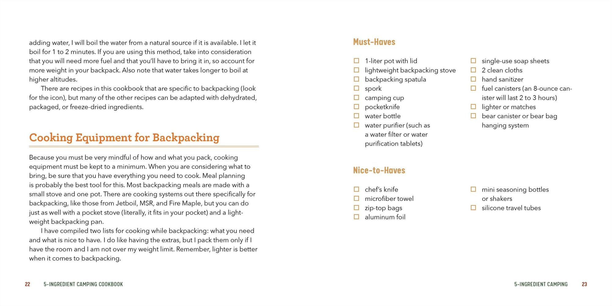 5-Ingredient Camping Cookbook: Easy, Flavorful Recipes for Eating Well in the Great Outdoors