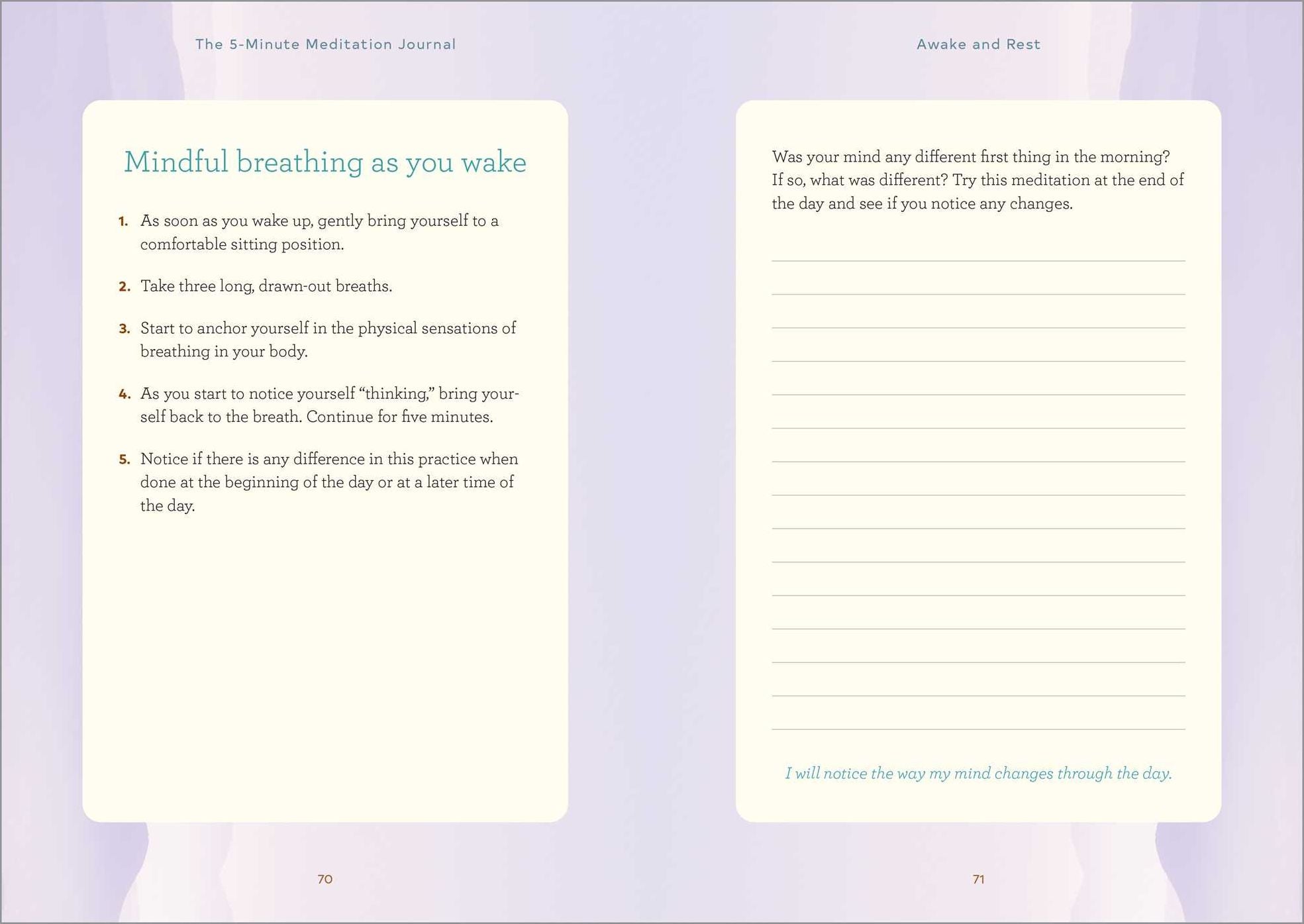 The 5-Minute Meditation Journal: Quick Guided Meditations for a Calmer, Happier You