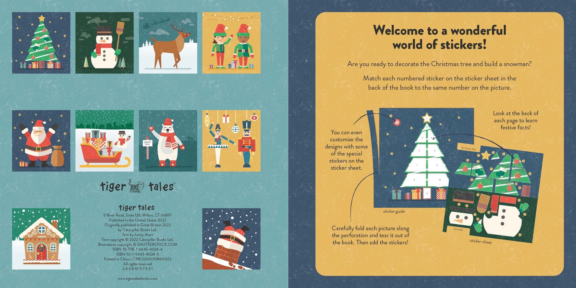 Color with Stickers: Christmas: 10 Pictures To Make - Includes Fun Facts!