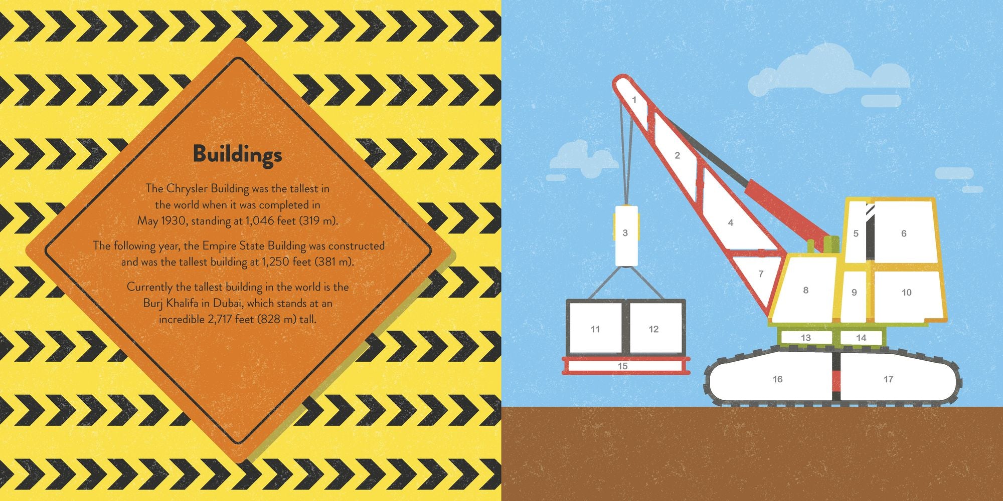 Color with Stickers: Construction: 10 Pictures To Make Includes Fun Facts!