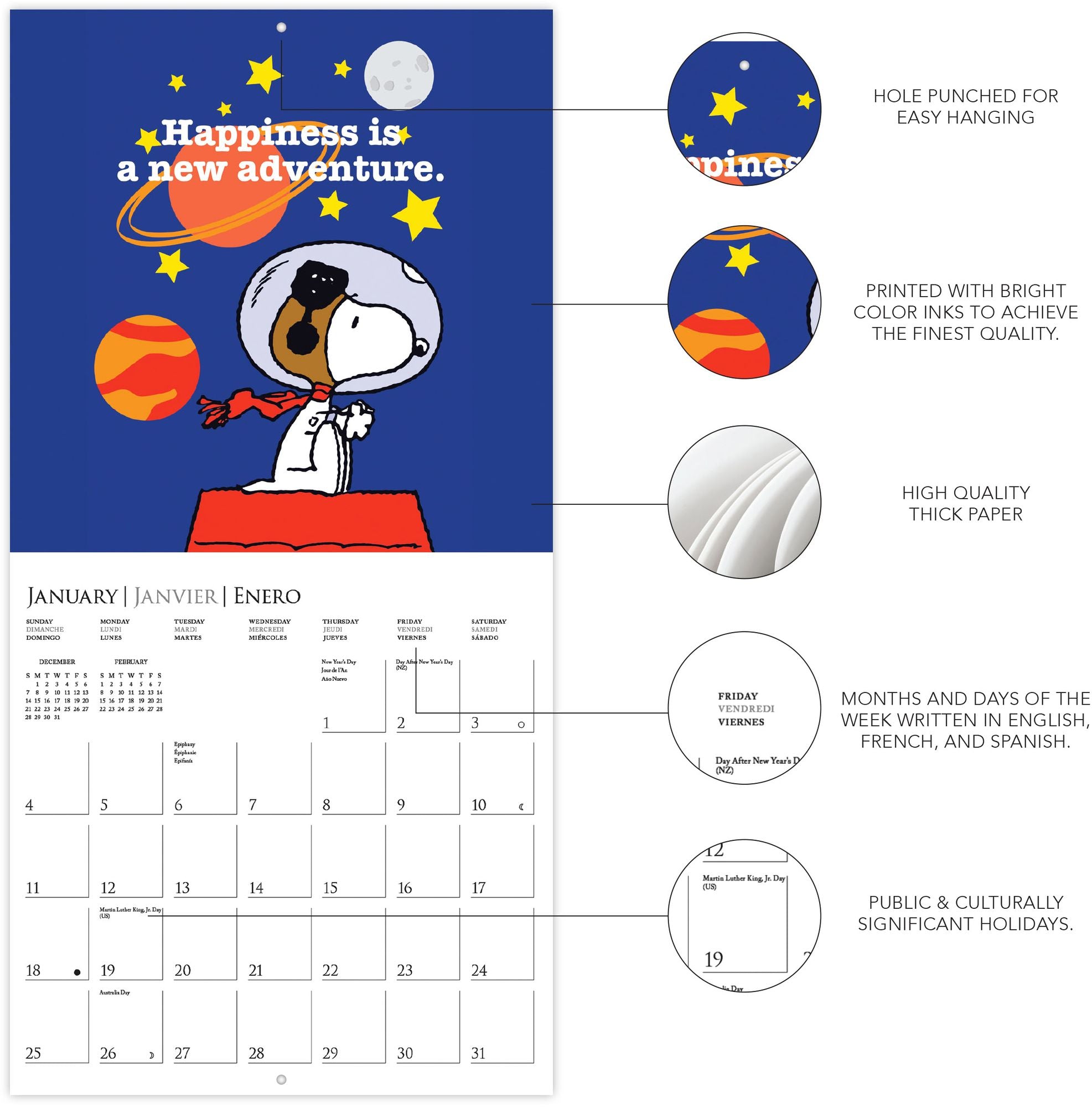 2026 Peanuts: Happiness Is Mini Wall Calendar
