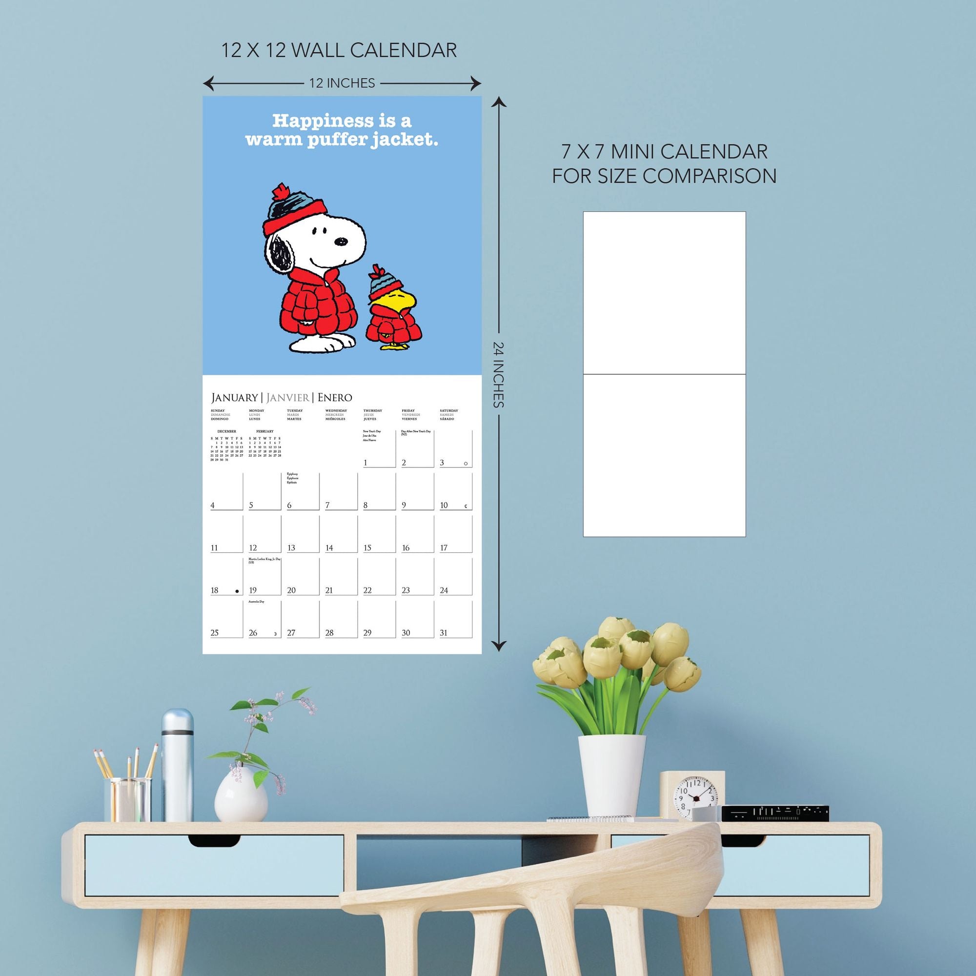 2026 Peanuts: Happiness Is Wall Calendar
