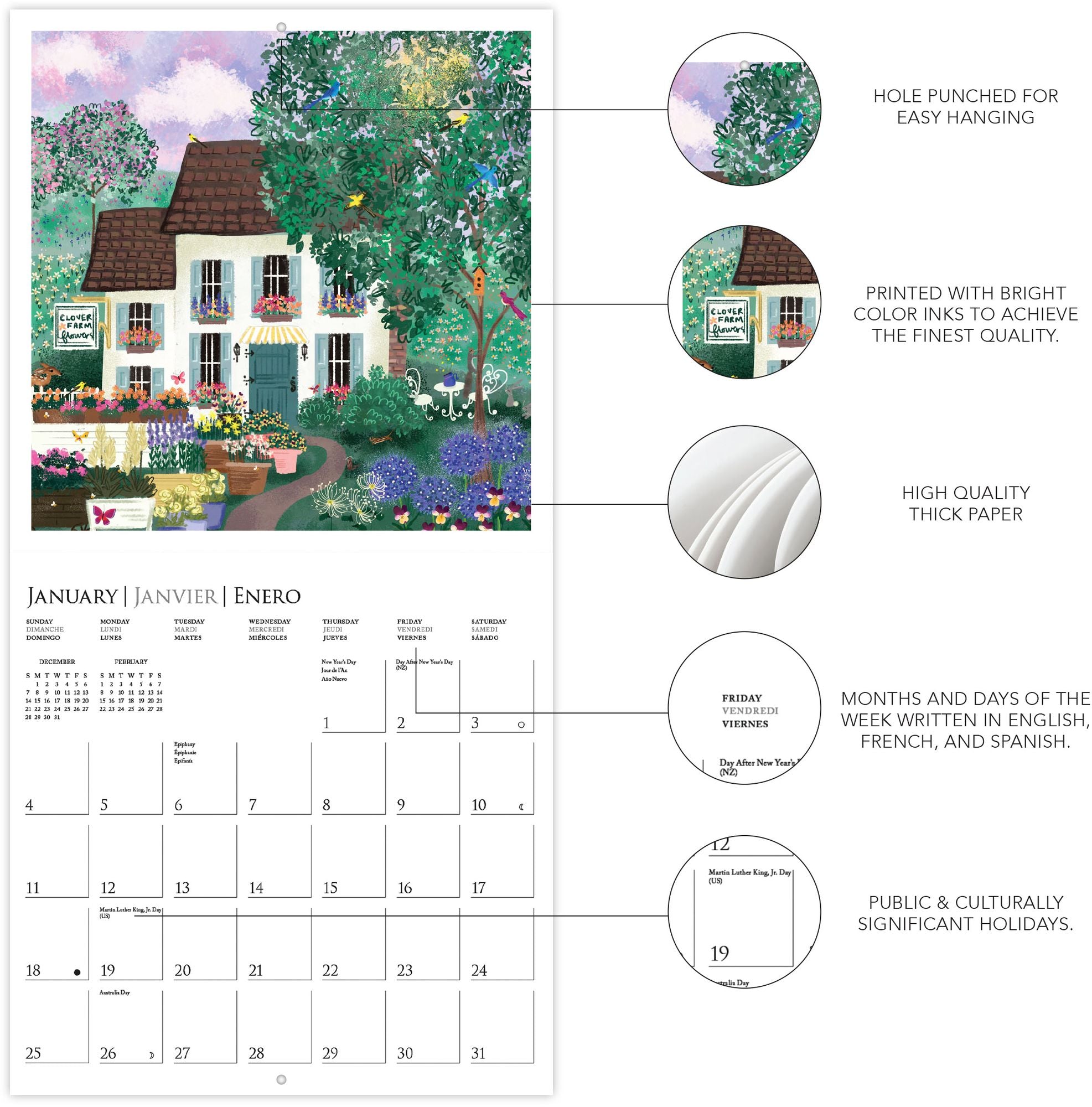 2026 Joyful Landscapes Wall Calendar