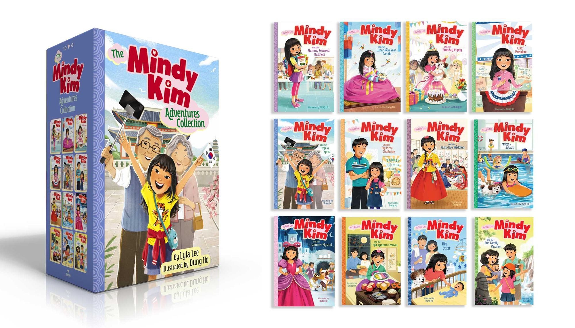 The Mindy Kim Adventures Complete Collection (Boxed Set): Mindy Kim and the Yummy Seaweed Business; Lunar New Year Parade; Birthday Puppy; Class President; Trip to Korea; Big Pizza Challenge; Fairy-Tale Wedding; Makes a Splash!; Summer Musical; Mid-Autumn