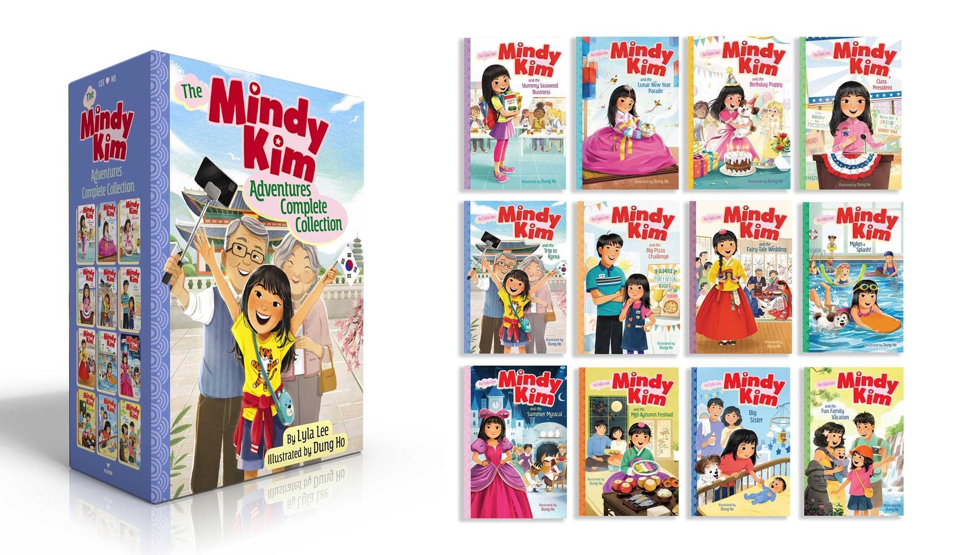 The Mindy Kim Adventures Complete Collection (Boxed Set): Mindy Kim and the Yummy Seaweed Business; Lunar New Year Parade; Birthday Puppy; Class President; Trip to Korea; Big Pizza Challenge; Fairy-Tale Wedding; Makes a Splash!; Summer Musical; Mid-Autumn